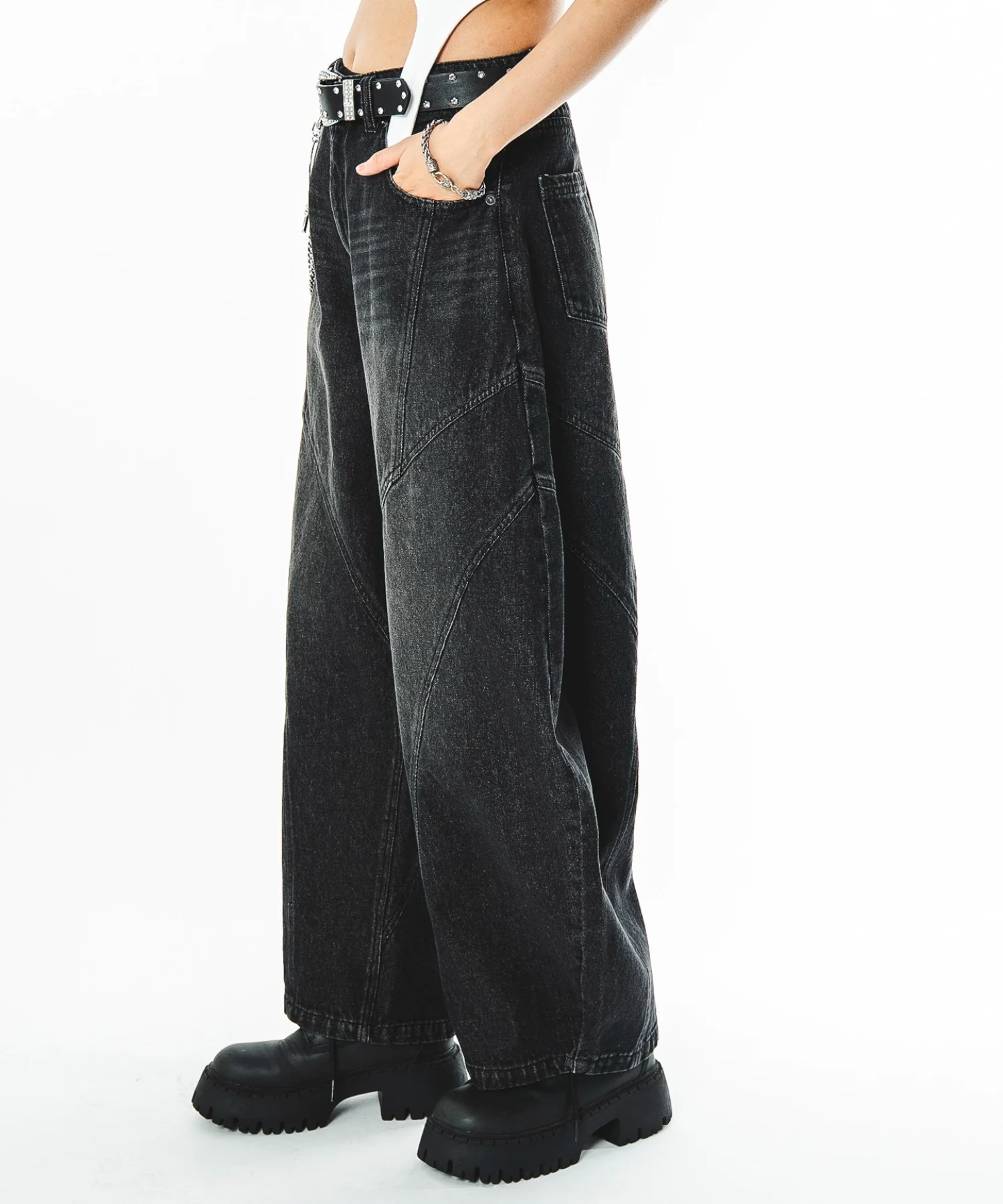 スウィッチングカーブデニムパンツ - Image 19