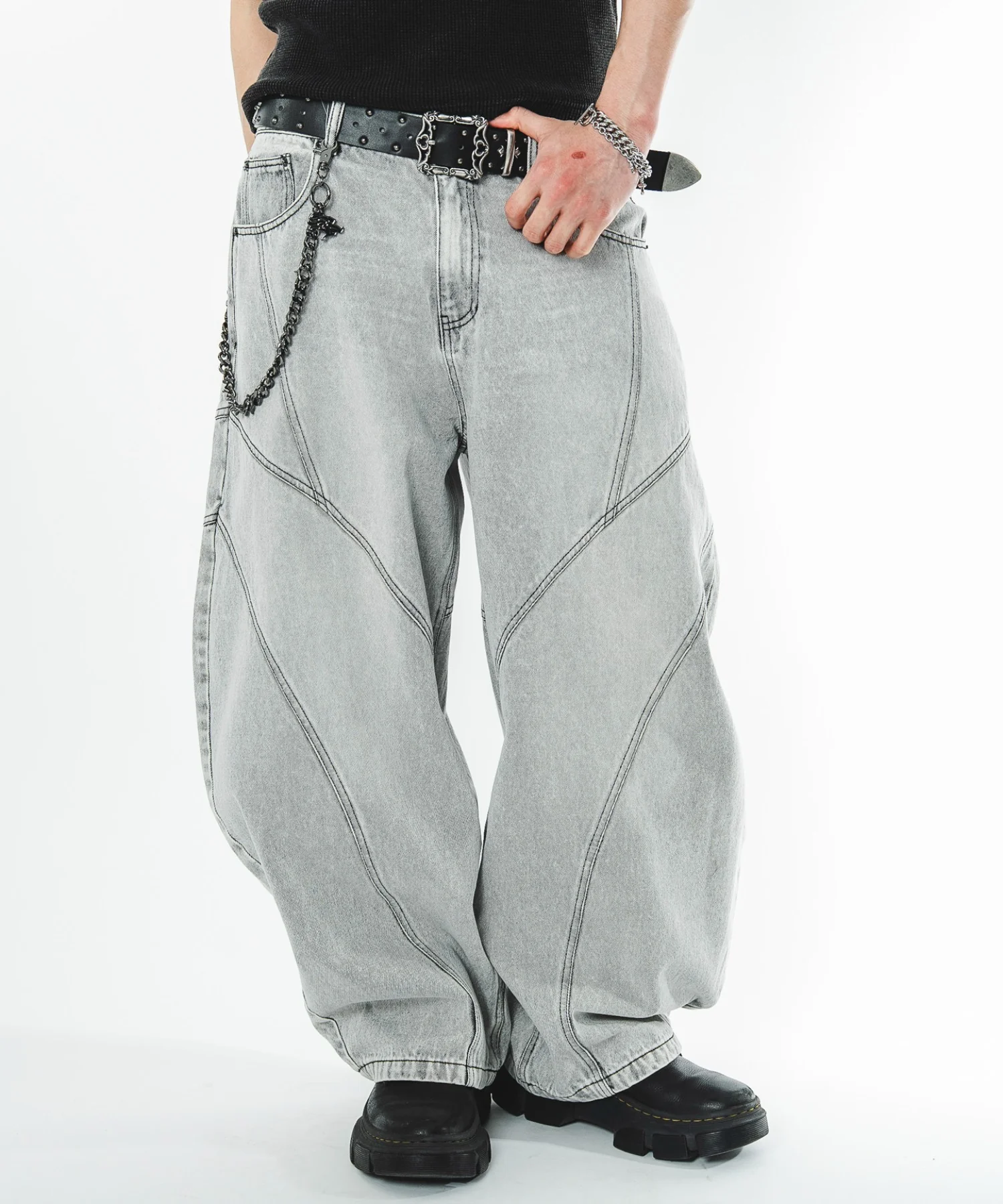 スウィッチングカーブデニムパンツ - Image 24