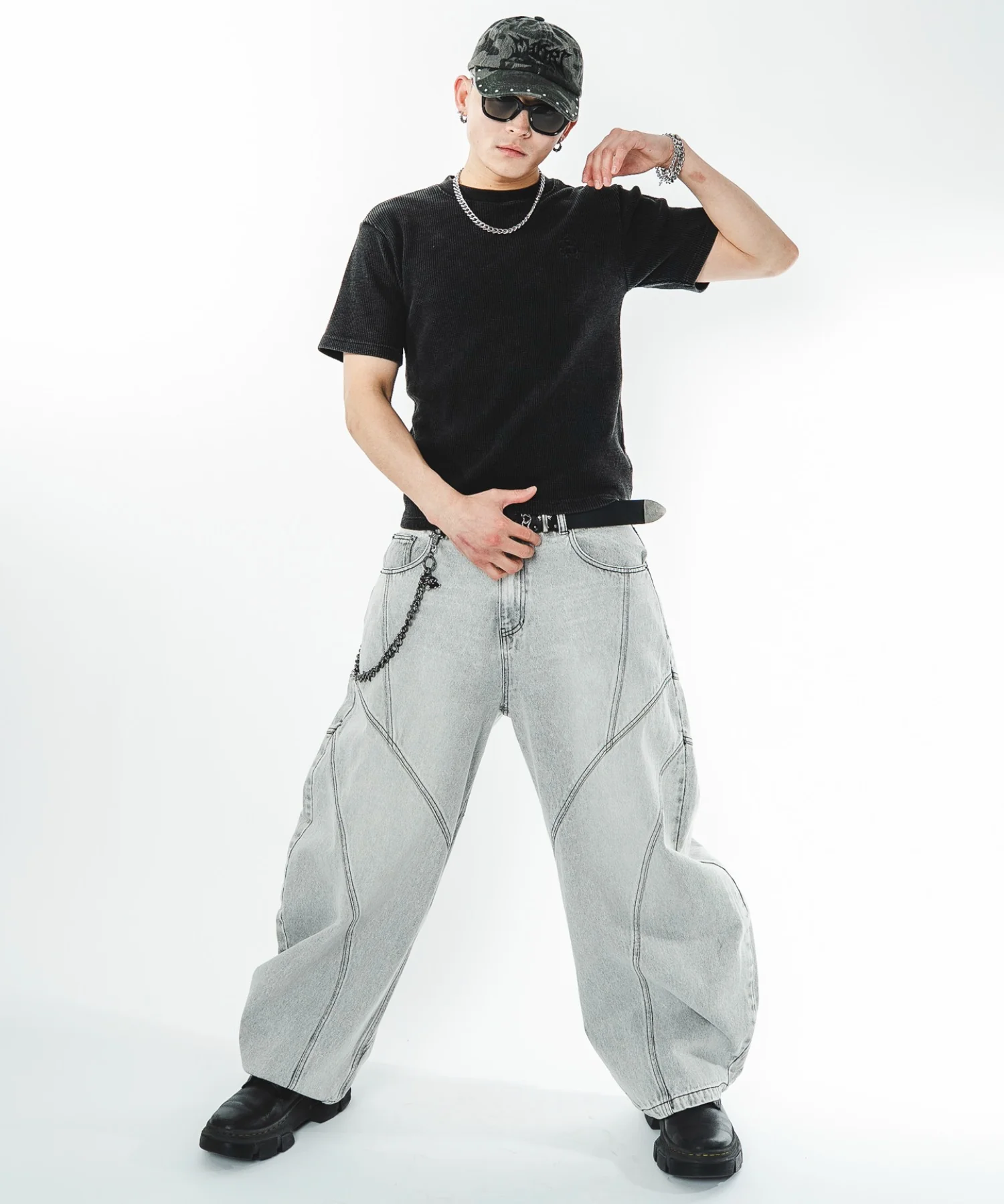 スウィッチングカーブデニムパンツ - Image 25