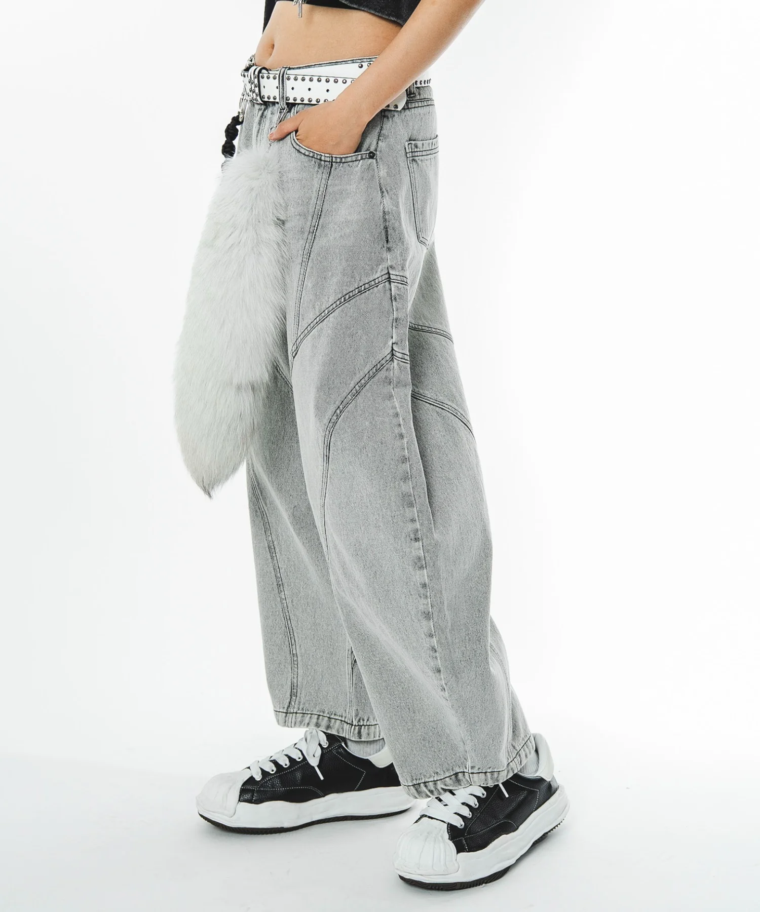 スウィッチングカーブデニムパンツ - Image 28