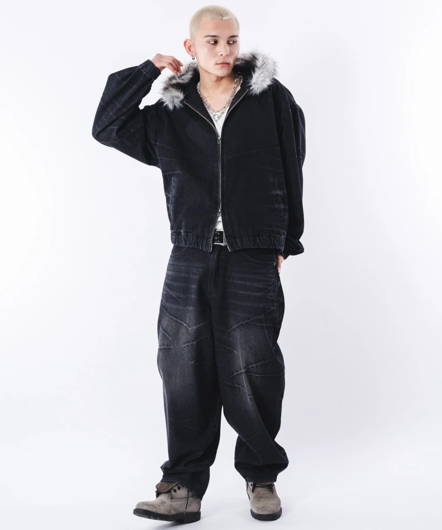 バルーンスラッシュデニムパンツ - Image 14
