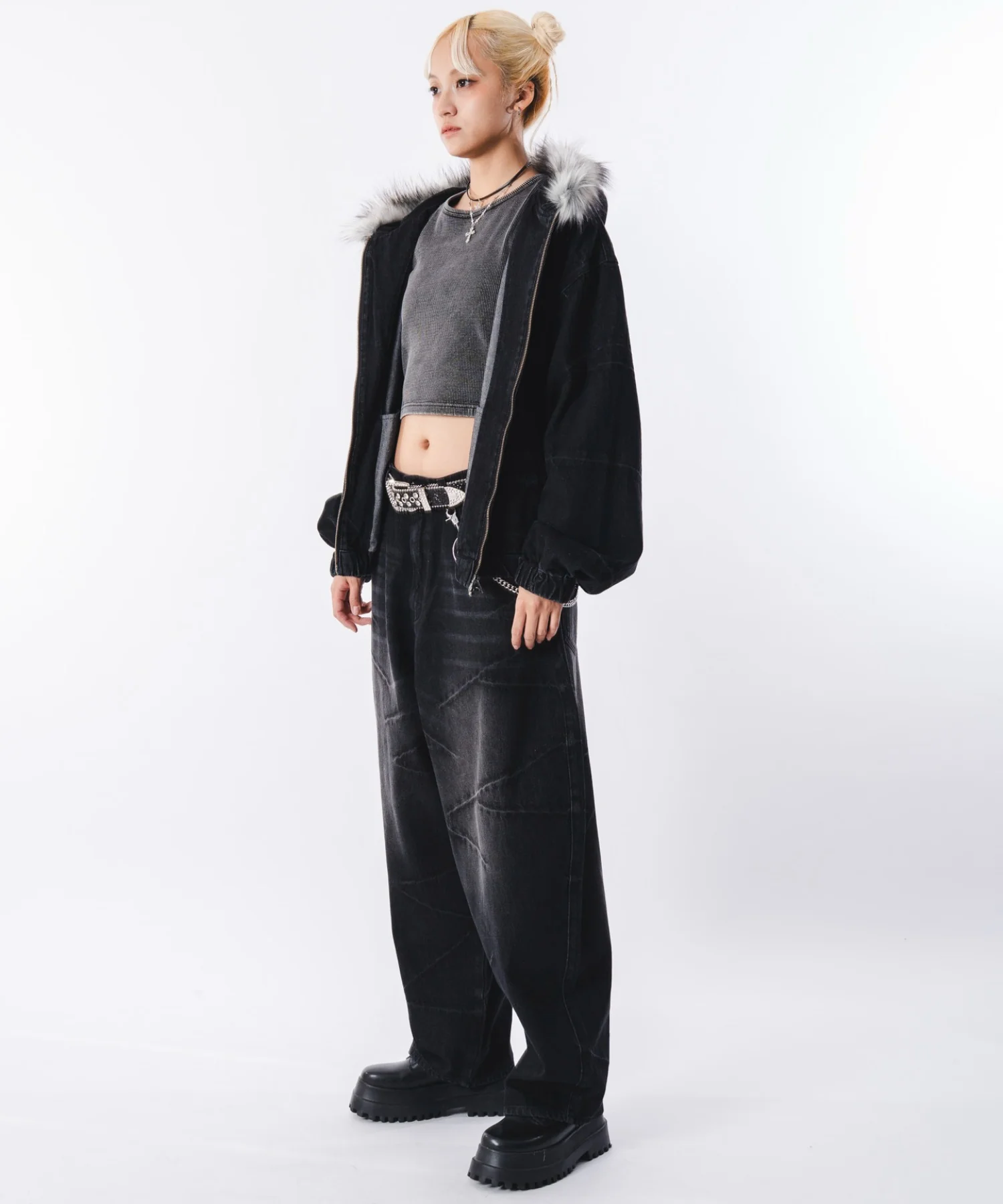 バルーンスラッシュデニムパンツ - Image 23