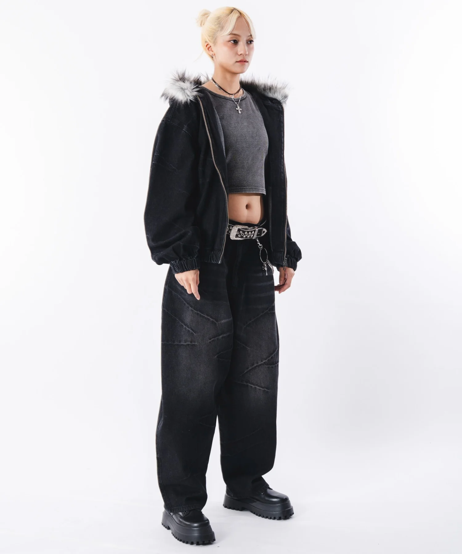 バルーンスラッシュデニムパンツ - Image 25