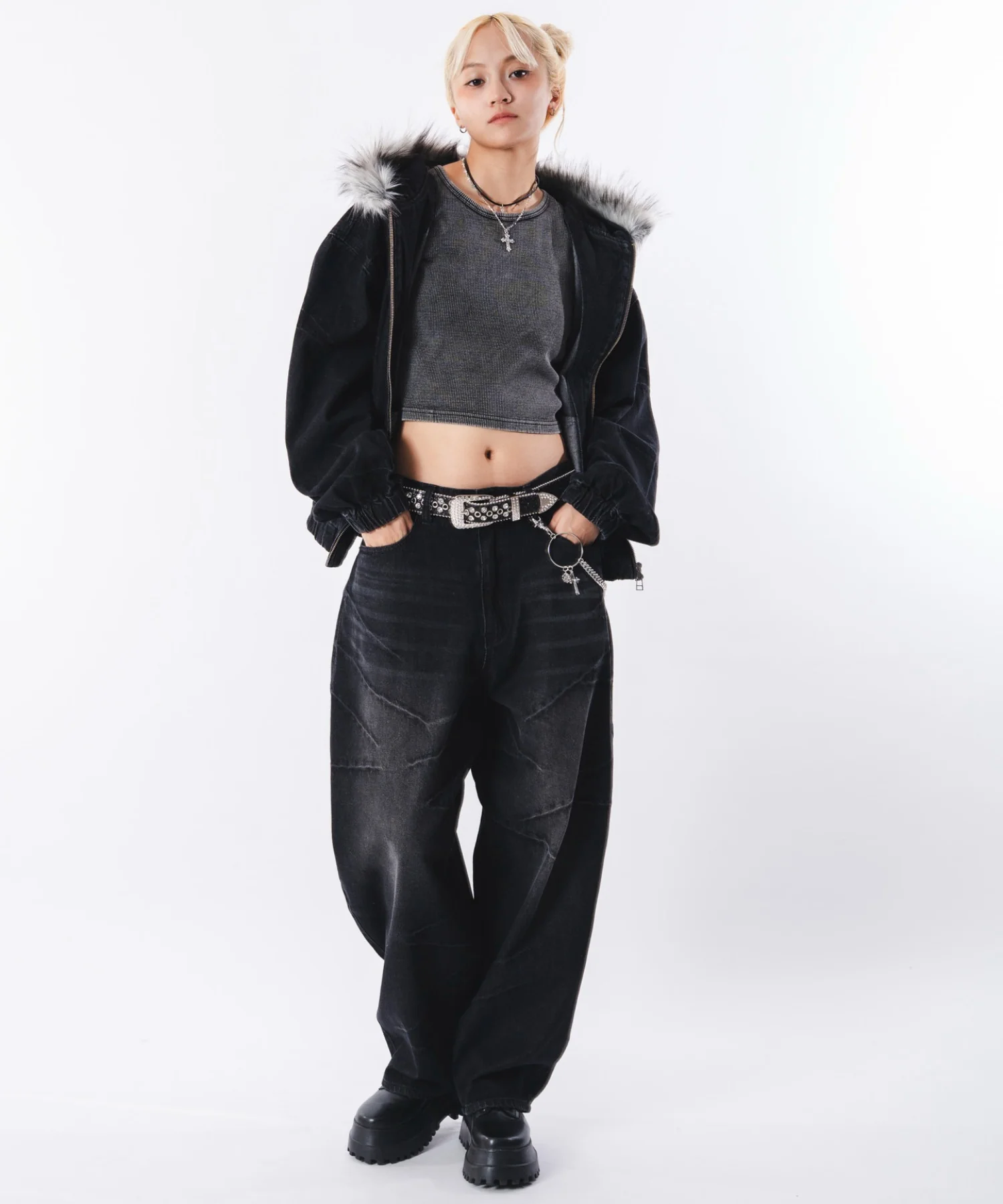 バルーンスラッシュデニムパンツ - Image 26