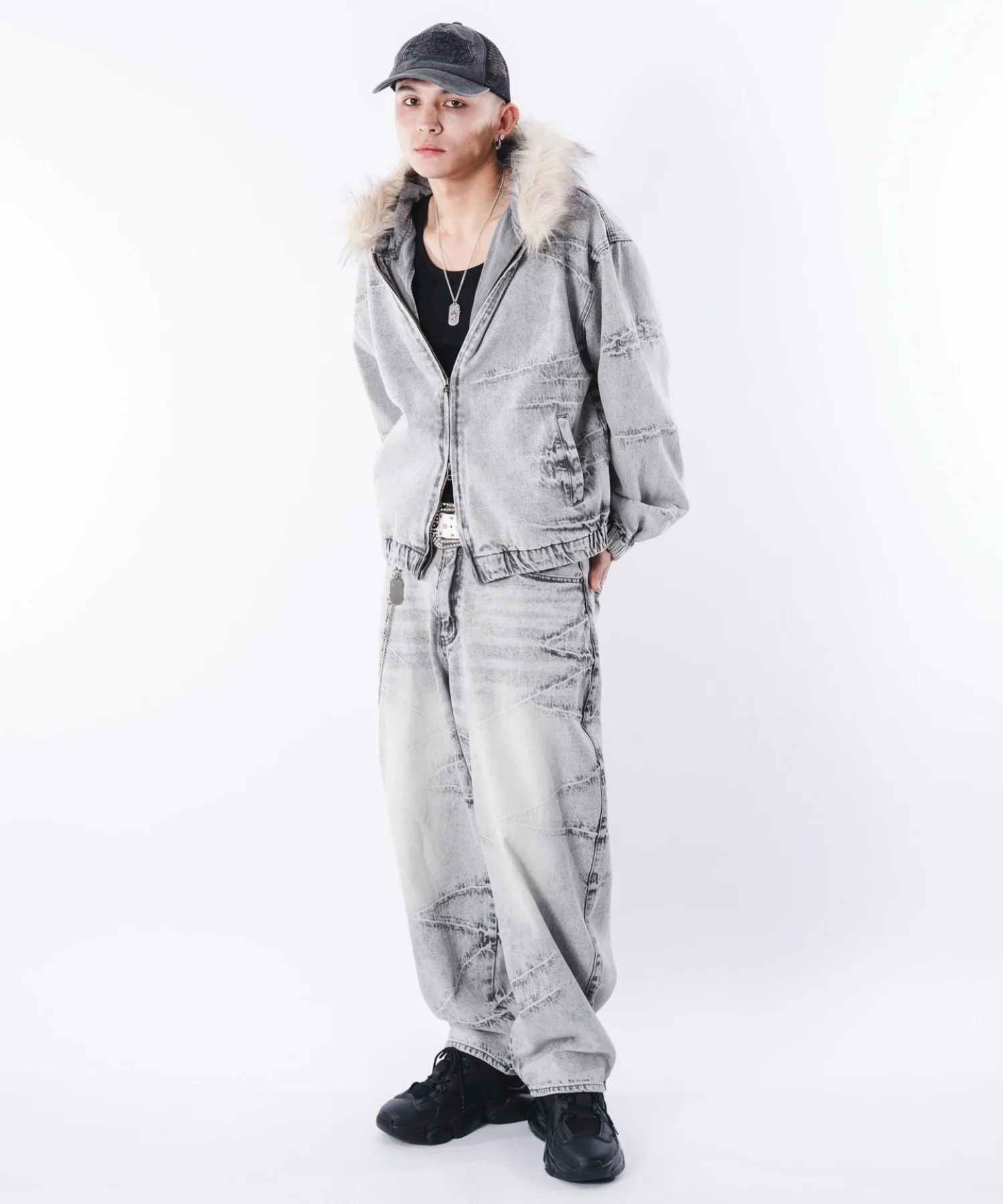 バルーンスラッシュデニムパンツ - Image 5