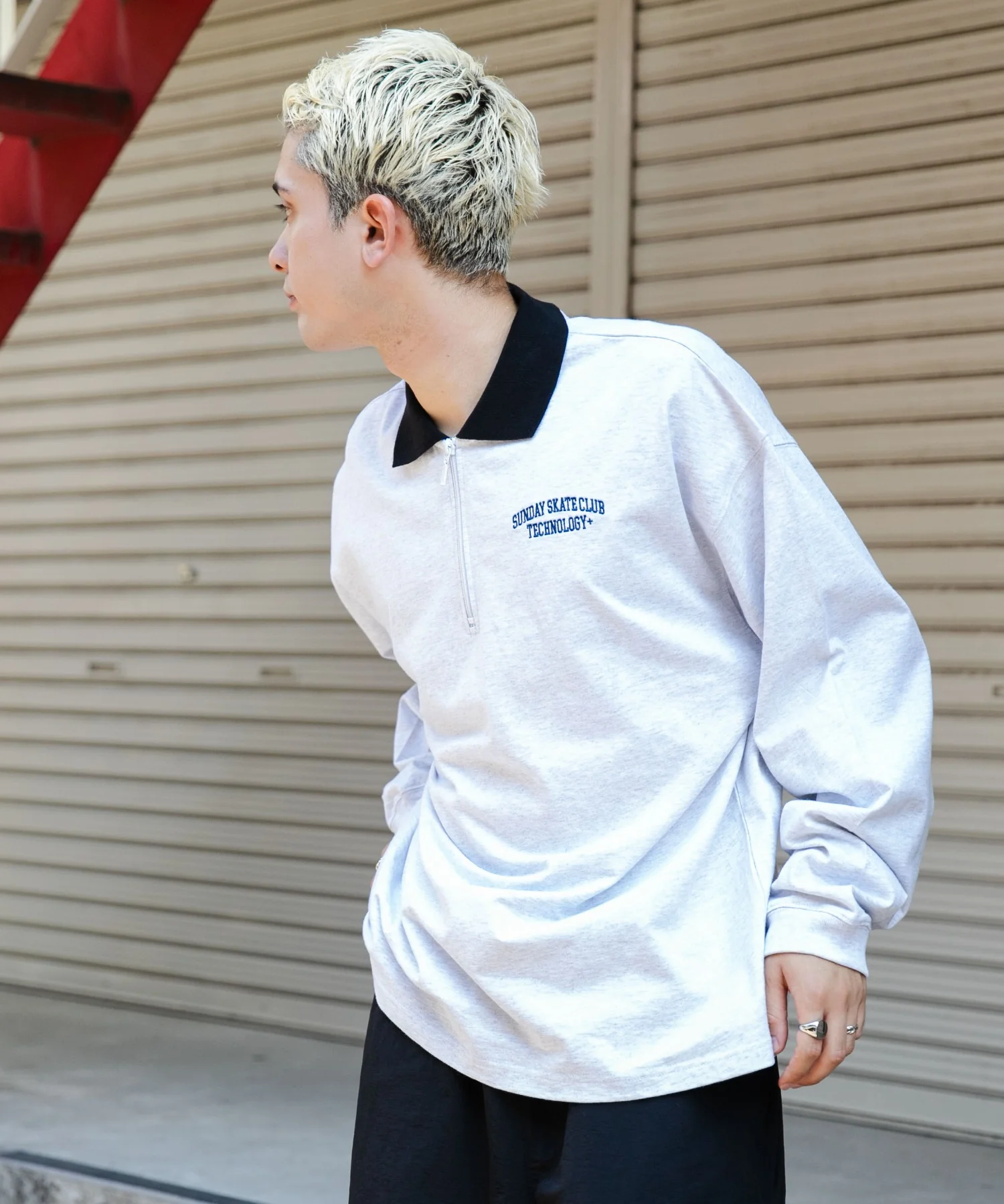ヘビーウエイトハーフZIPワンポイントロンT - Image 27