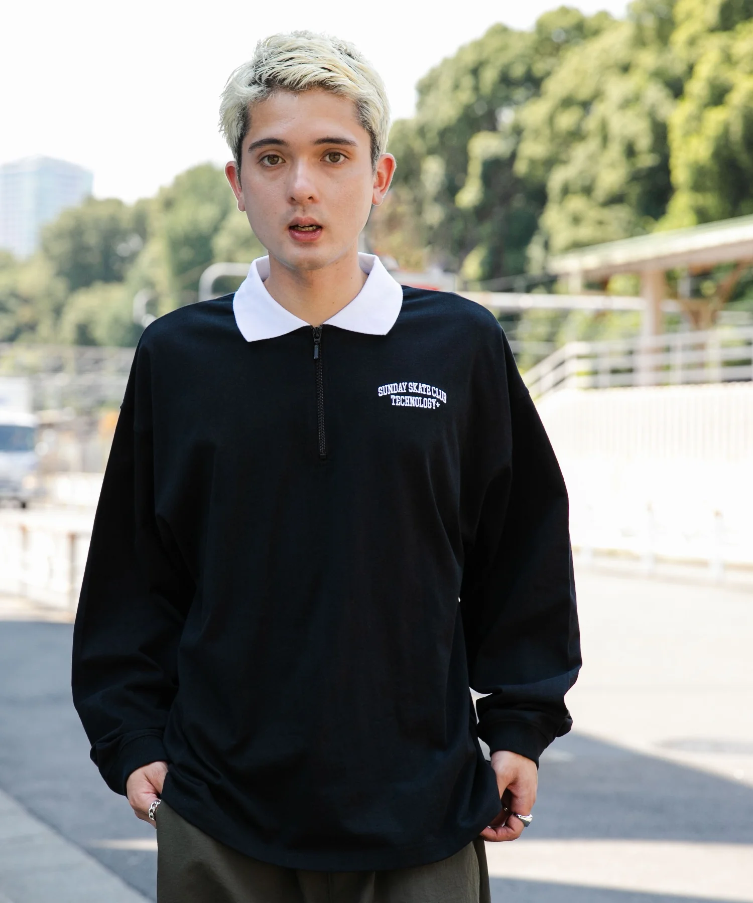 ヘビーウエイトハーフZIPワンポイントロンT - Image 31