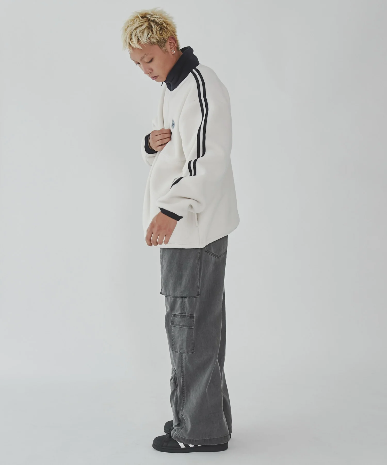 フリース ワンポイントハーフZIPプルオーバー - Image 14