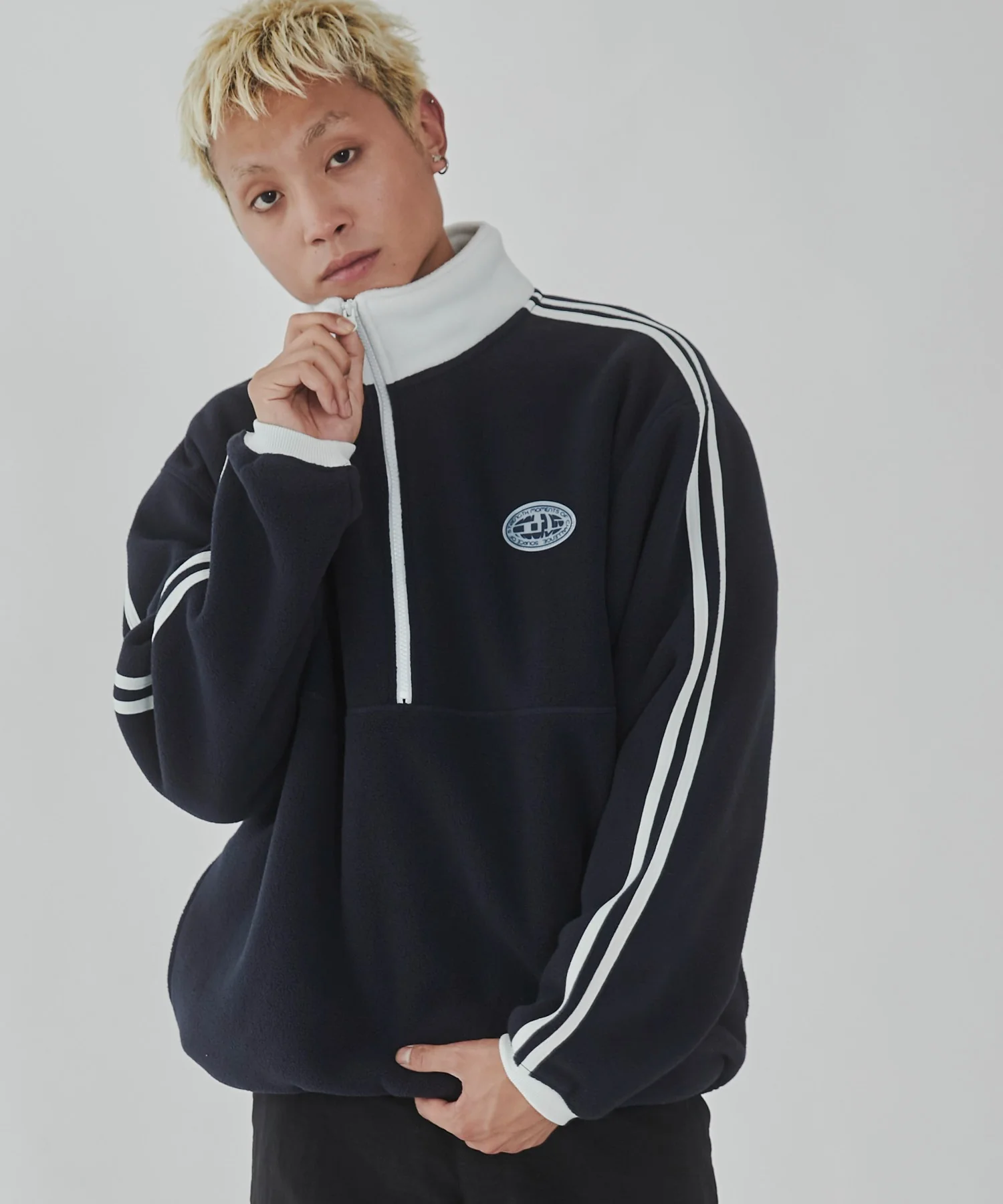 フリース ワンポイントハーフZIPプルオーバー - Image 17
