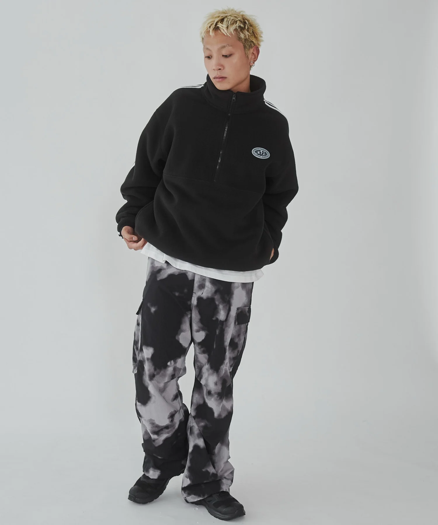 フリース ワンポイントハーフZIPプルオーバー - Image 4
