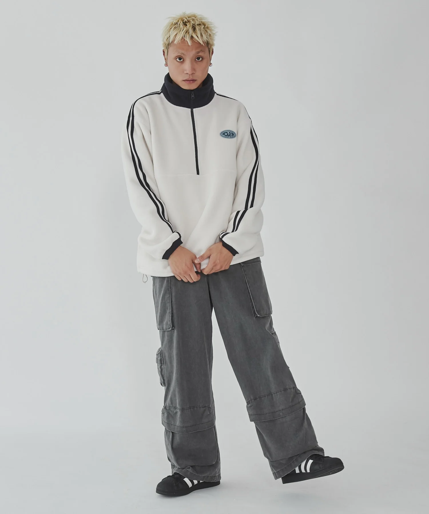 フリース ワンポイントハーフZIPプルオーバー - Image 5