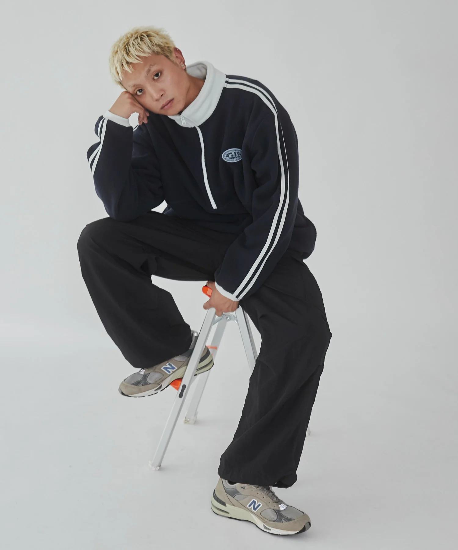 フリース ワンポイントハーフZIPプルオーバー - Image 6