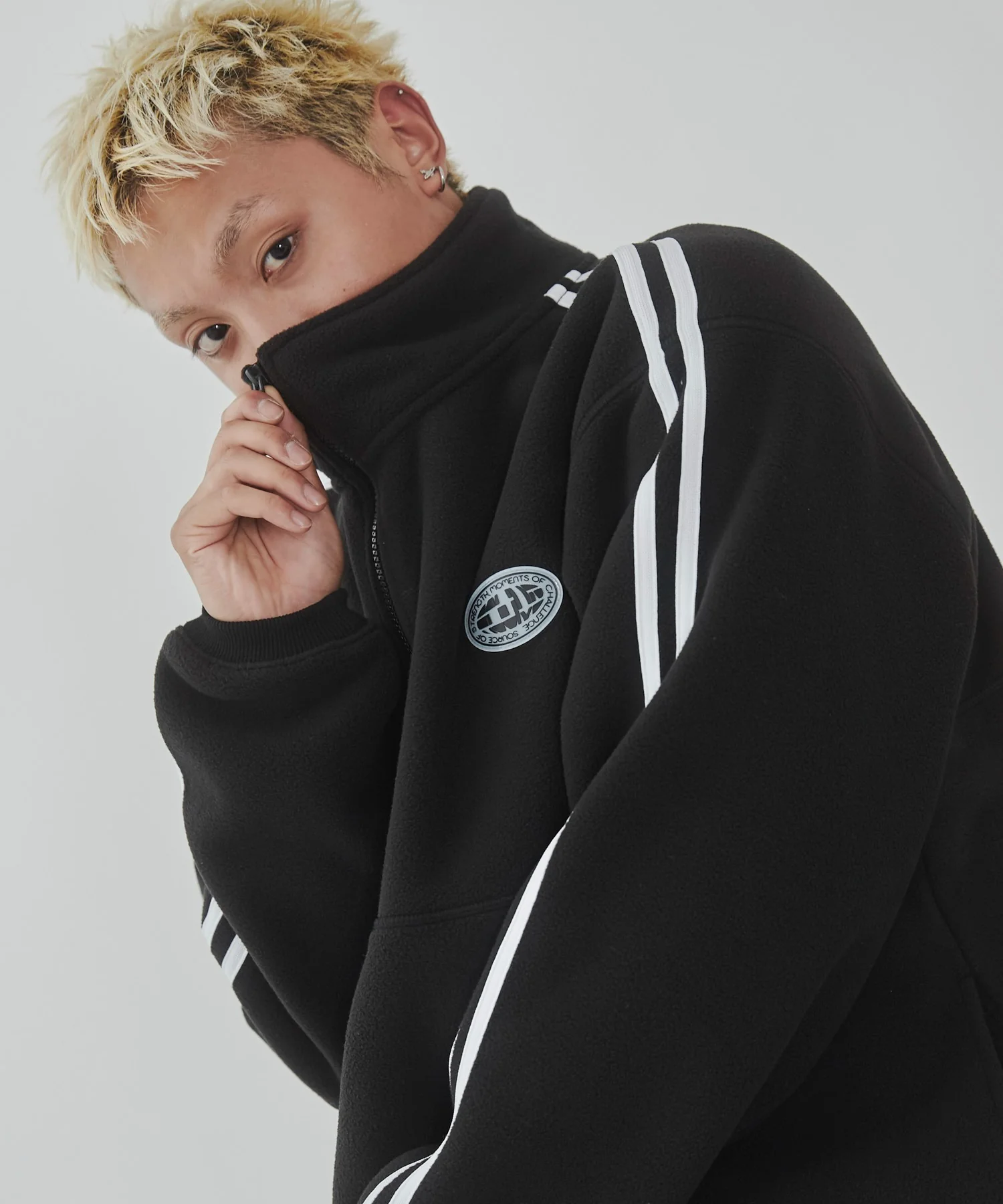 フリース ワンポイントハーフZIPプルオーバー - Image 7