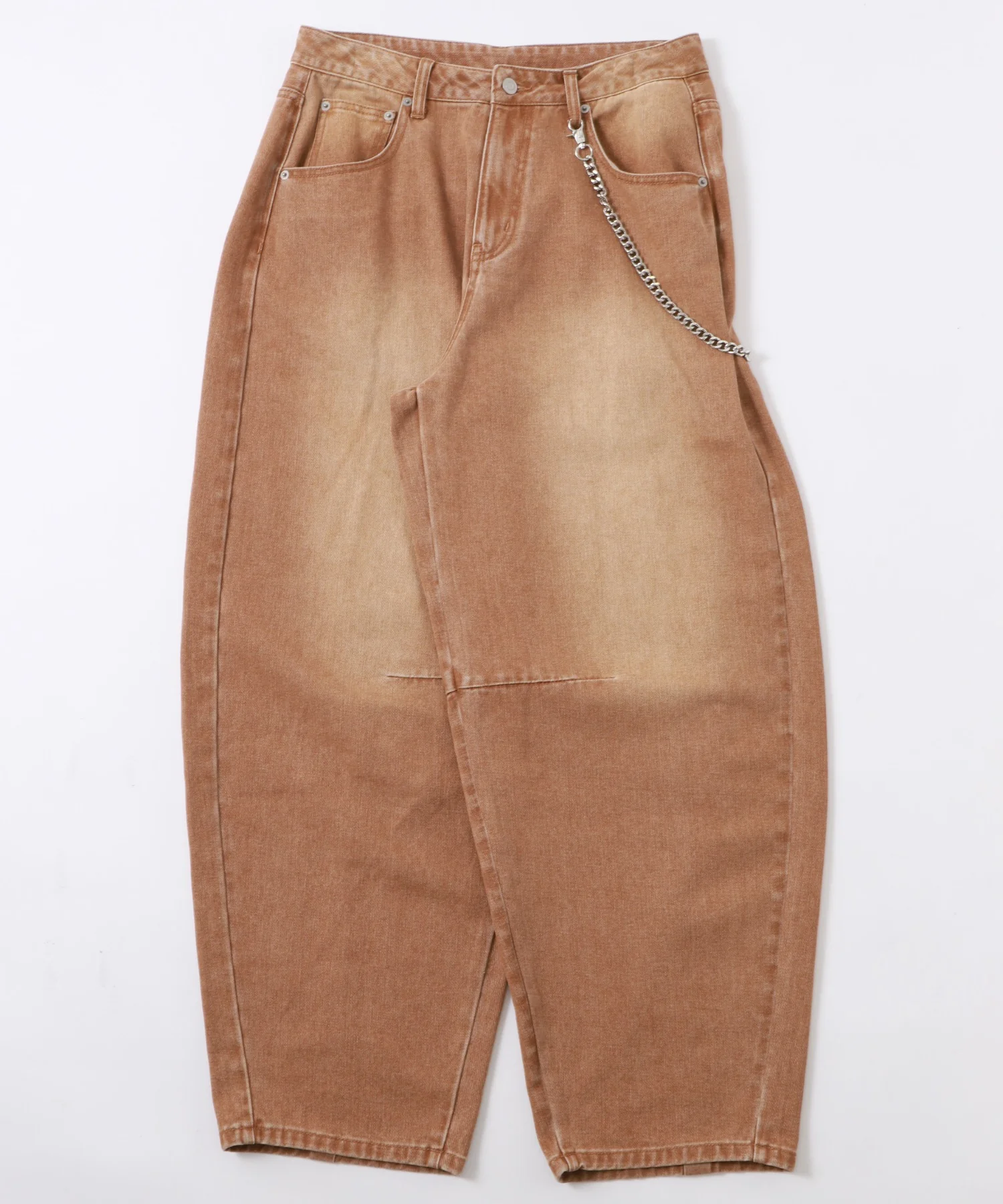 チェーン付きバルーンデニムパンツ - Image 29