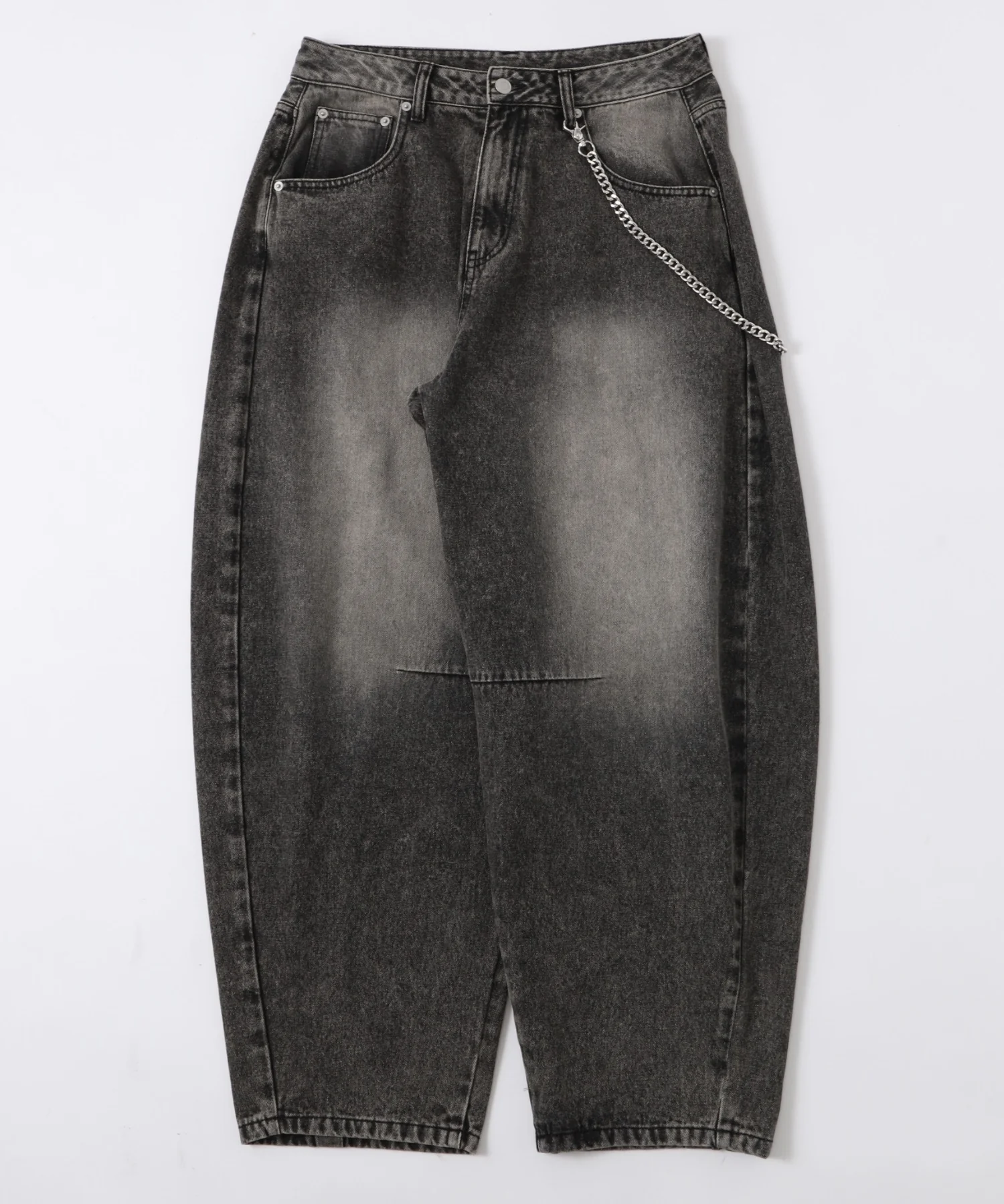 チェーン付きバルーンデニムパンツ - Image 30
