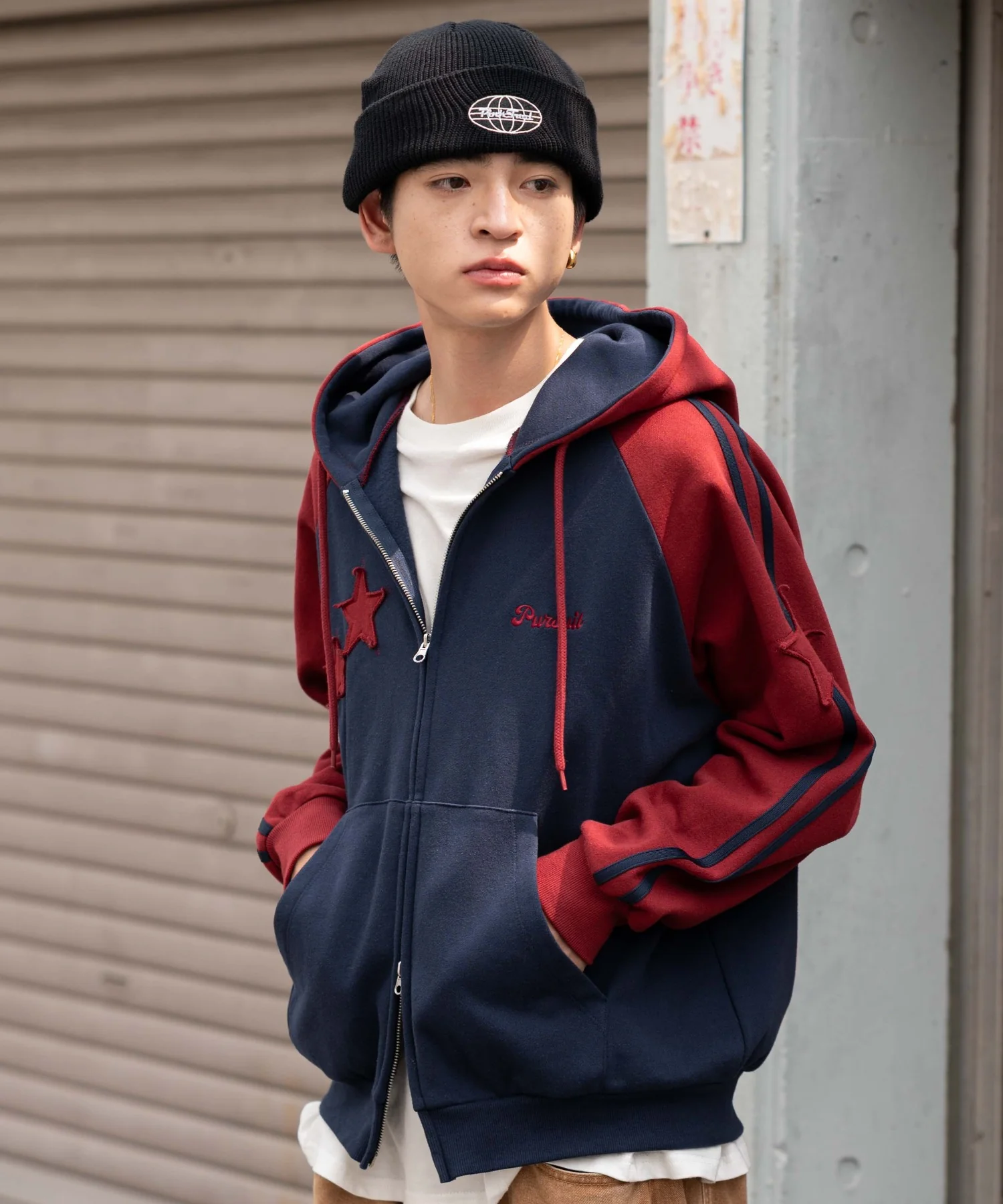 ラインラグランZIPパーカー - Image 12