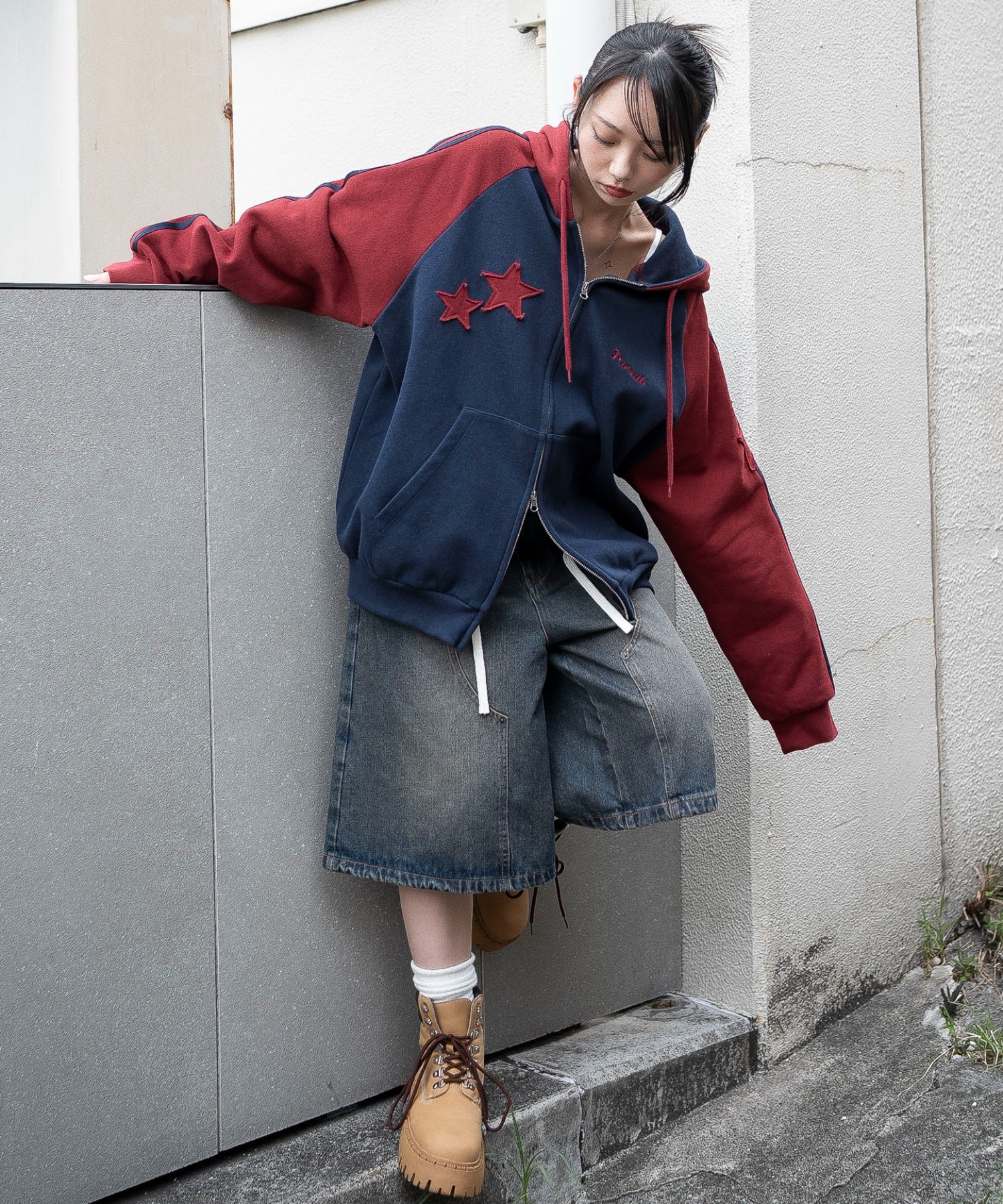 ラインラグランZIPパーカー - Image 4