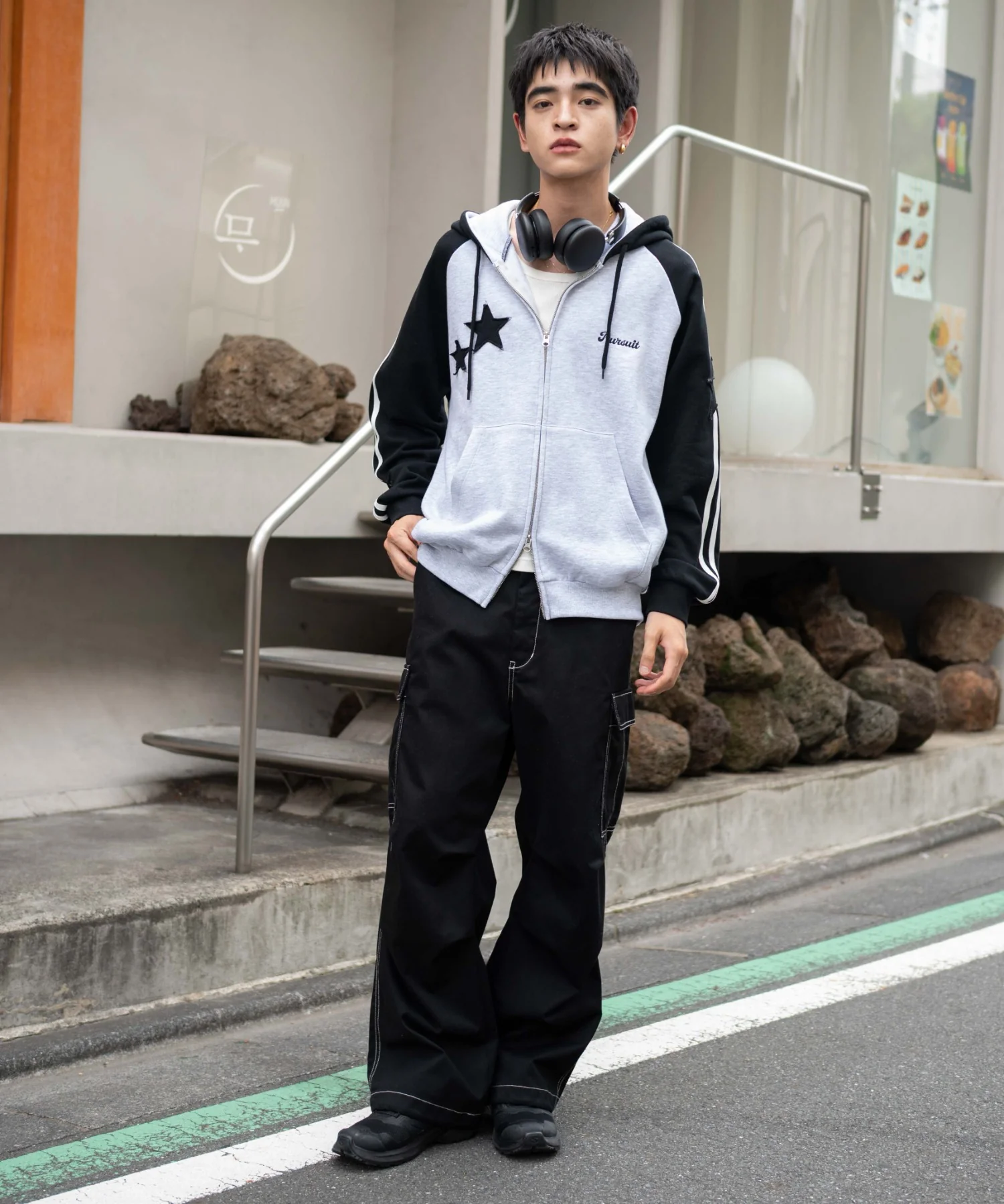 ラインラグランZIPパーカー - Image 5