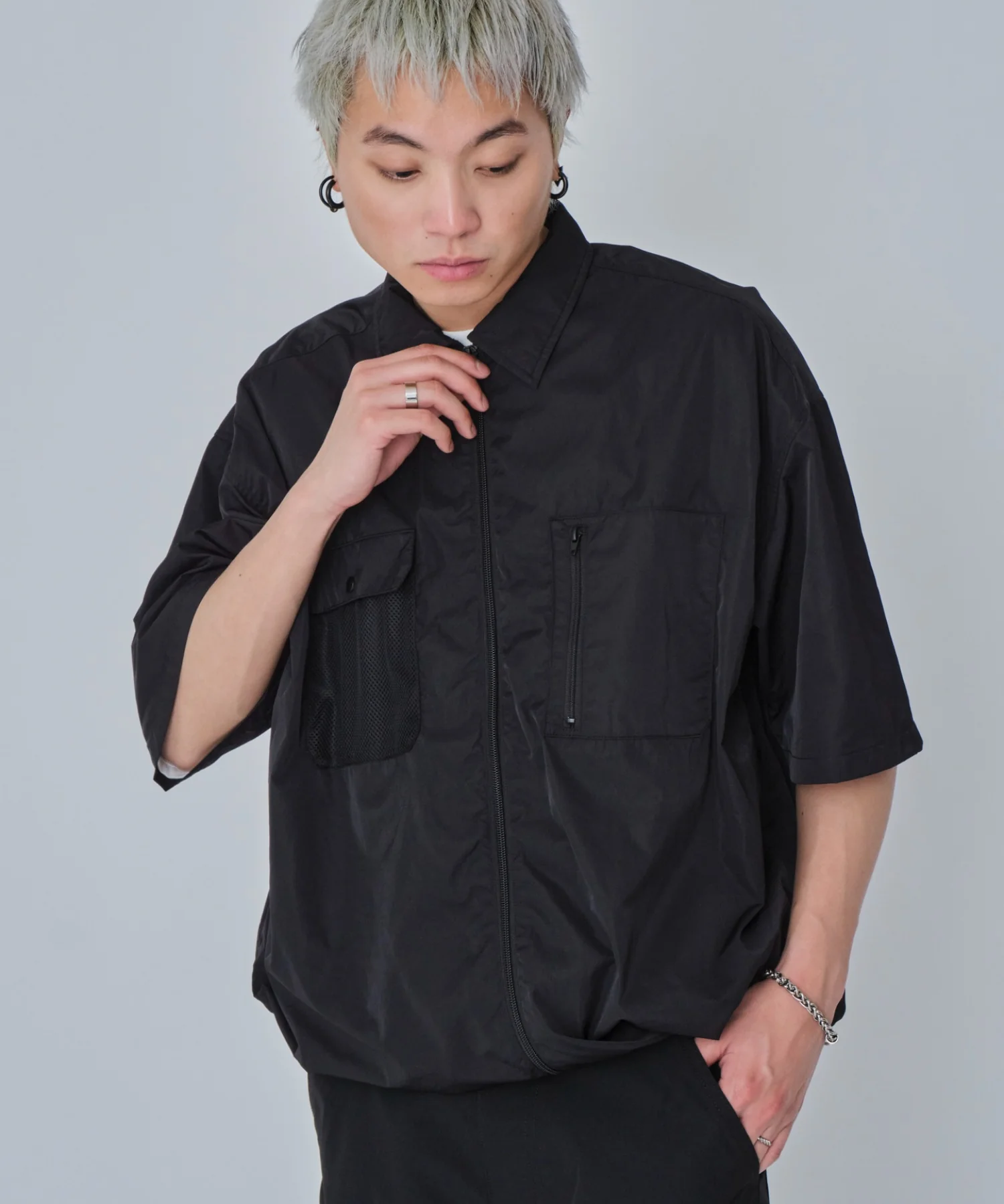 ナイロンメッシュZIPシャツ（SS） - Image 11