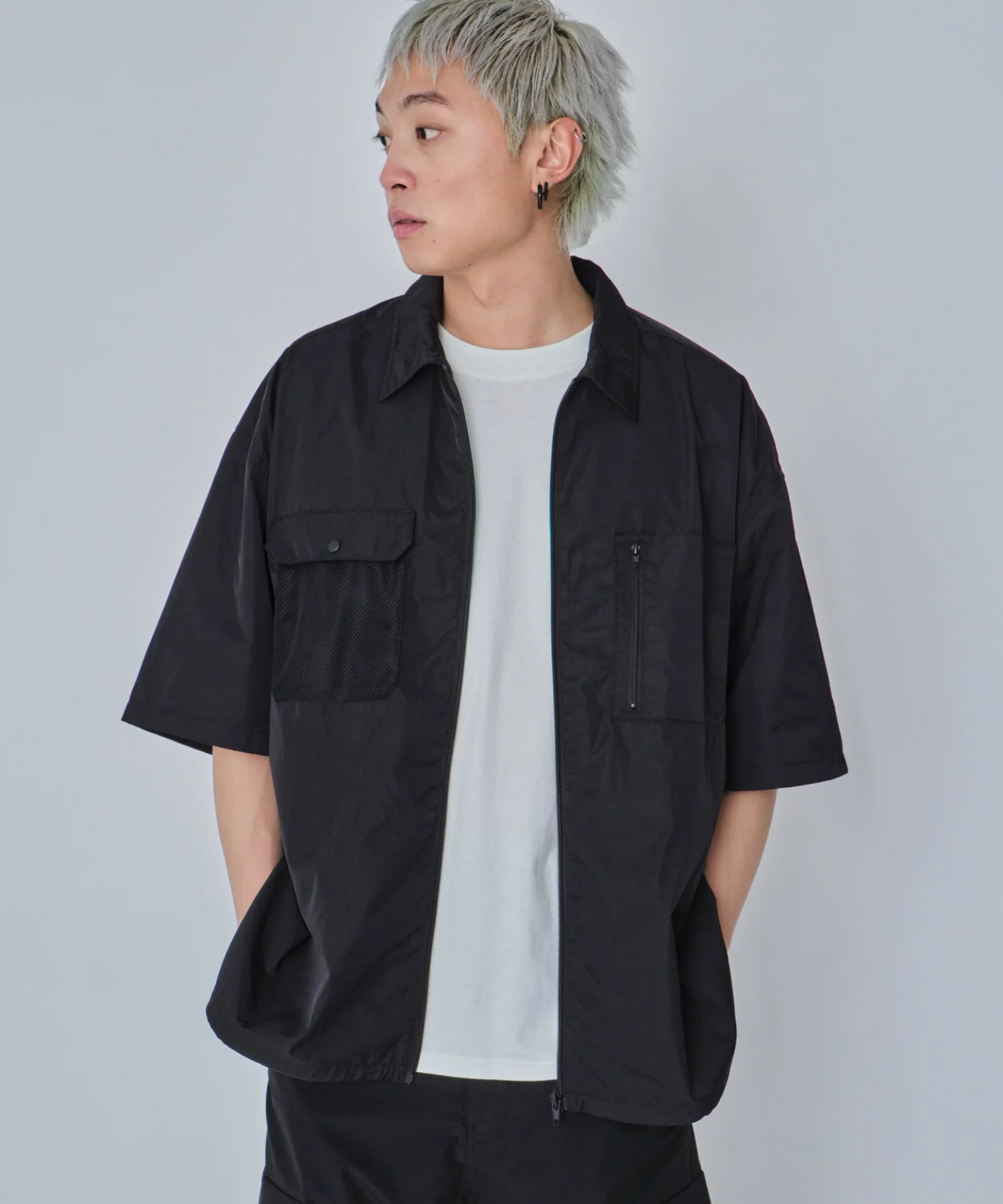 ナイロンメッシュZIPシャツ（SS） - Image 9