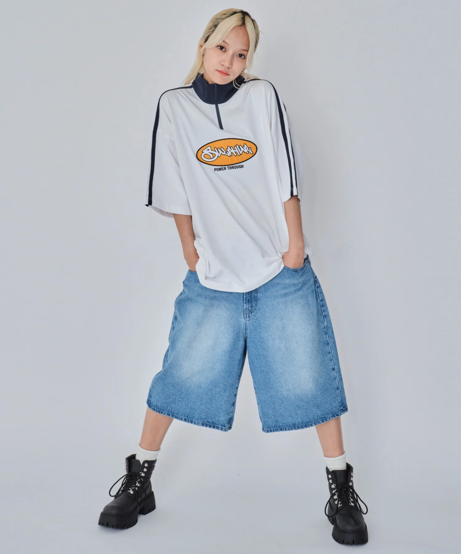 ヘビーウェイトハーフジップT（SS） - Image 6