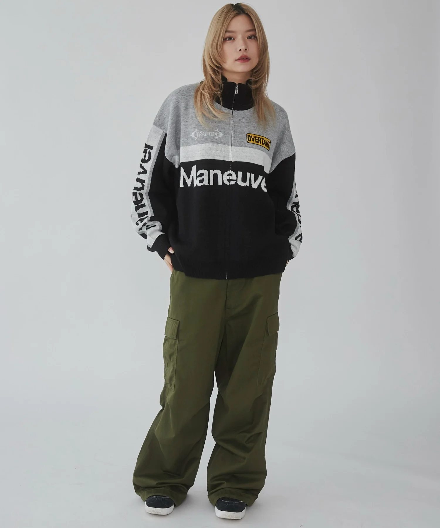 レーシンググラフィックニットブルゾン - Image 8