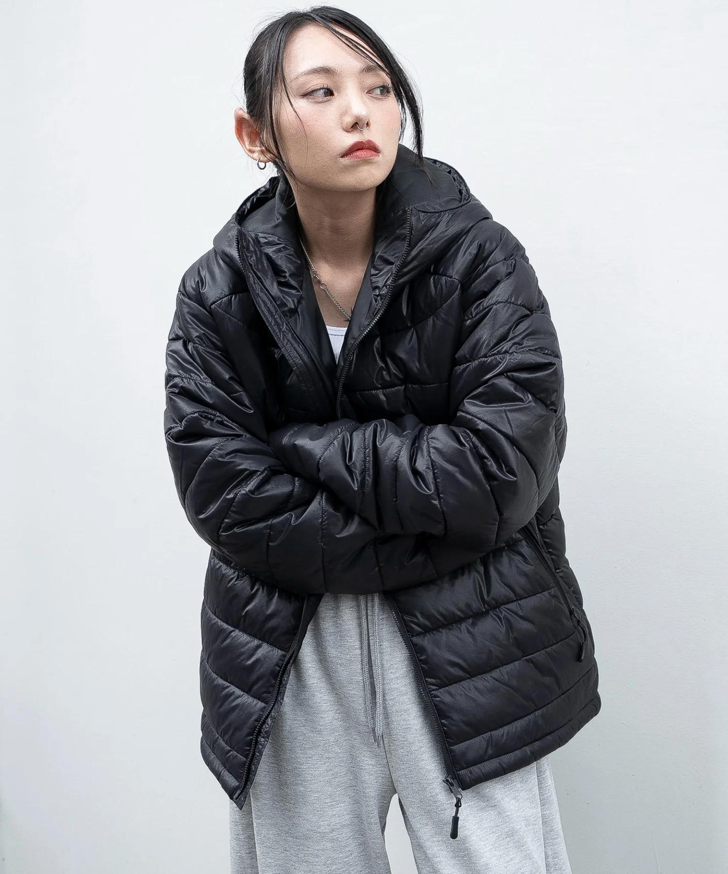 コンパクトフィットパファーフーディー - Image 14