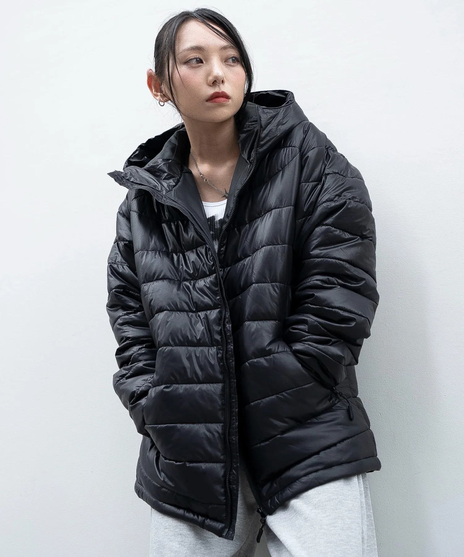 コンパクトフィットパファーフーディー - Image 15