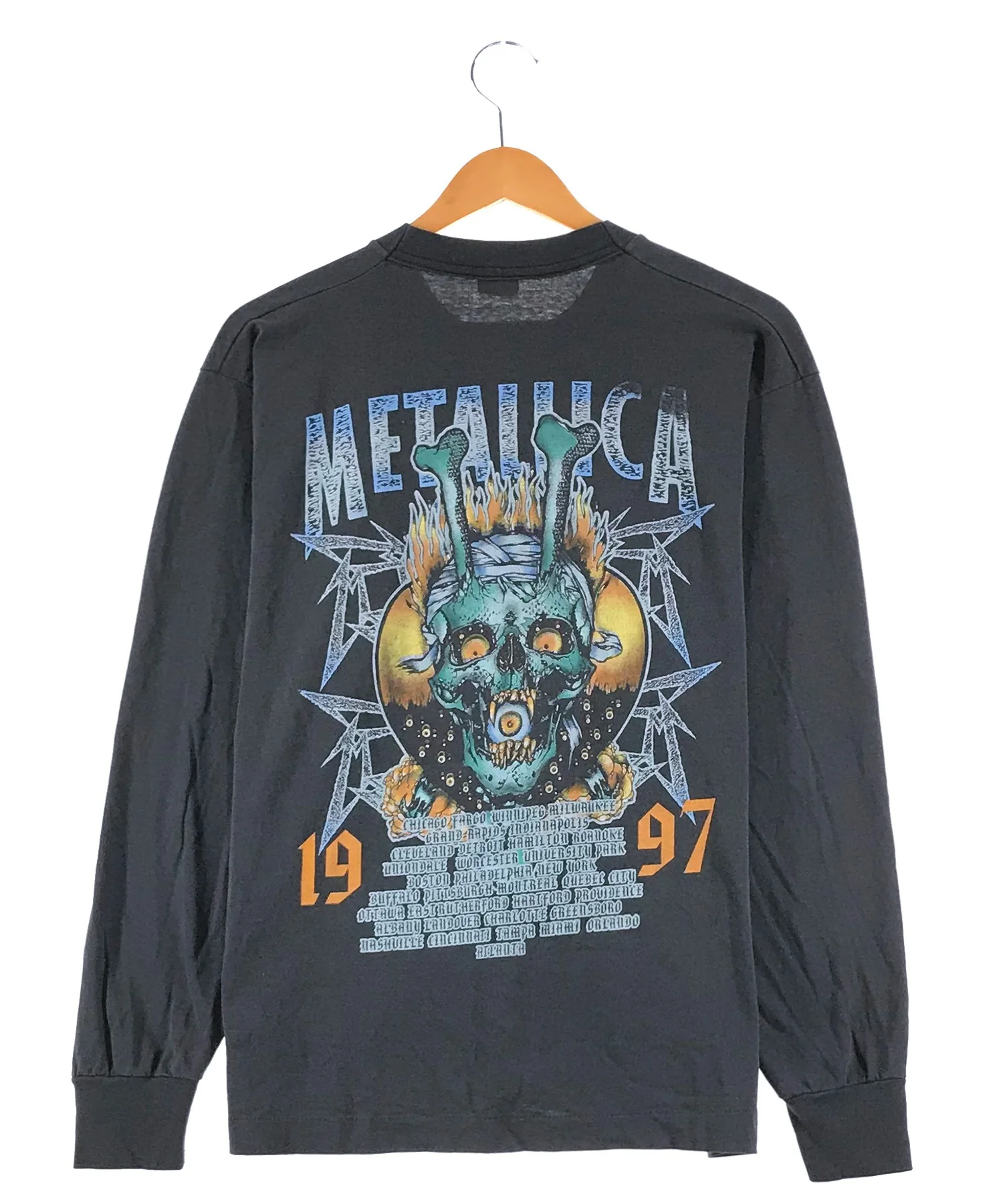 90'S METALLICA パスヘッド バンドTシャツ<br>TOUR 97 - Image 2
