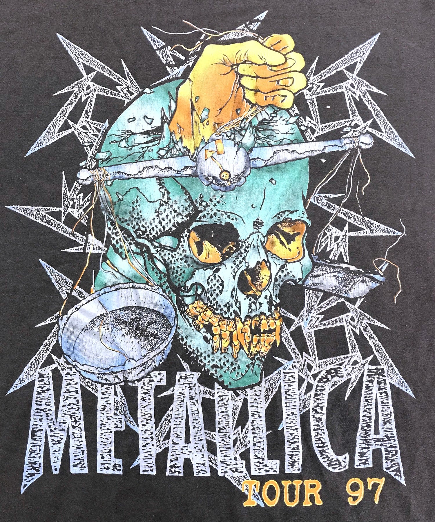 90'S METALLICA パスヘッド バンドTシャツ<br>TOUR 97 - Image 5