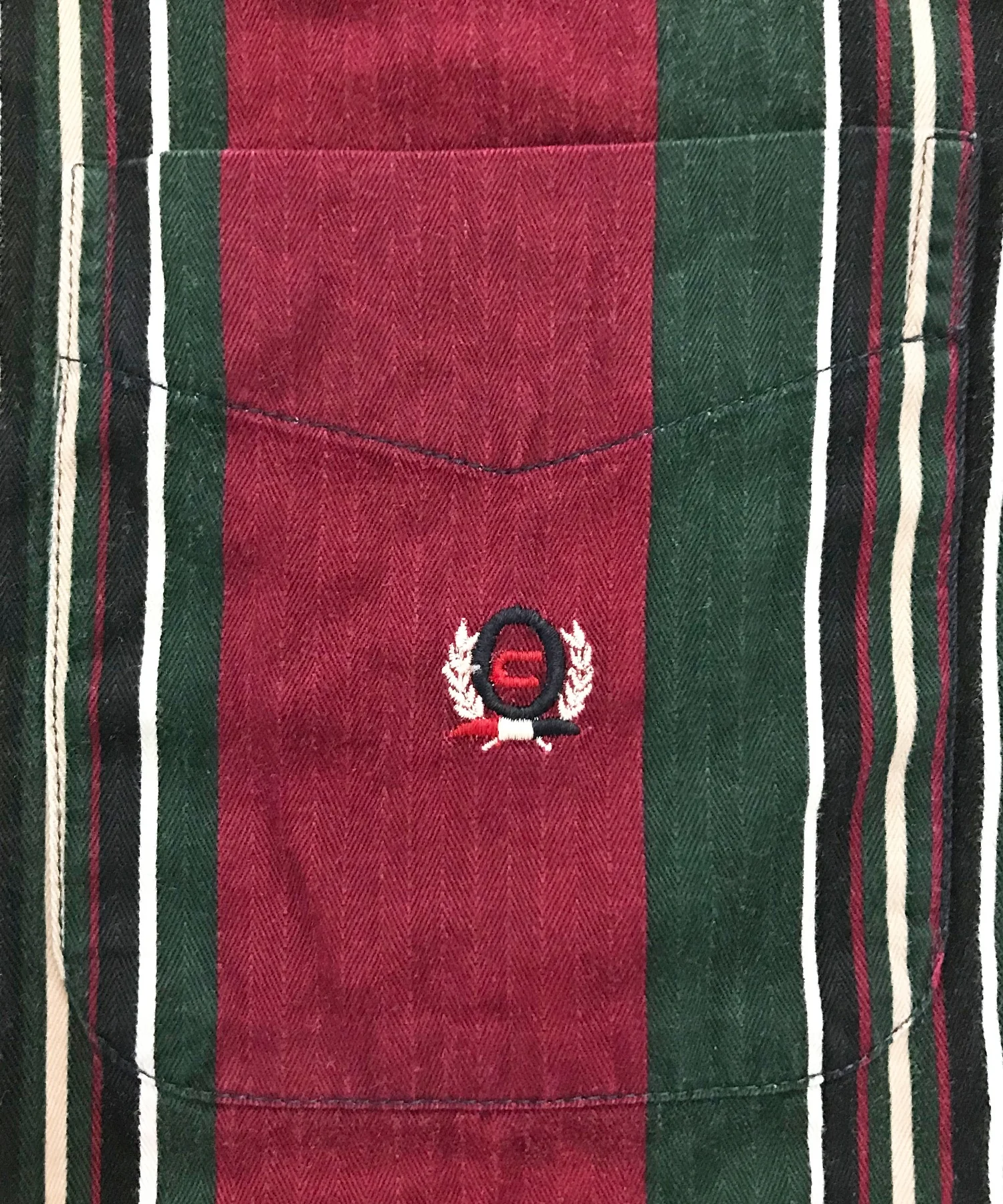COLISEUM ストライプシャツ ボタンダウン ワンポイント 刺繍 - Image 4
