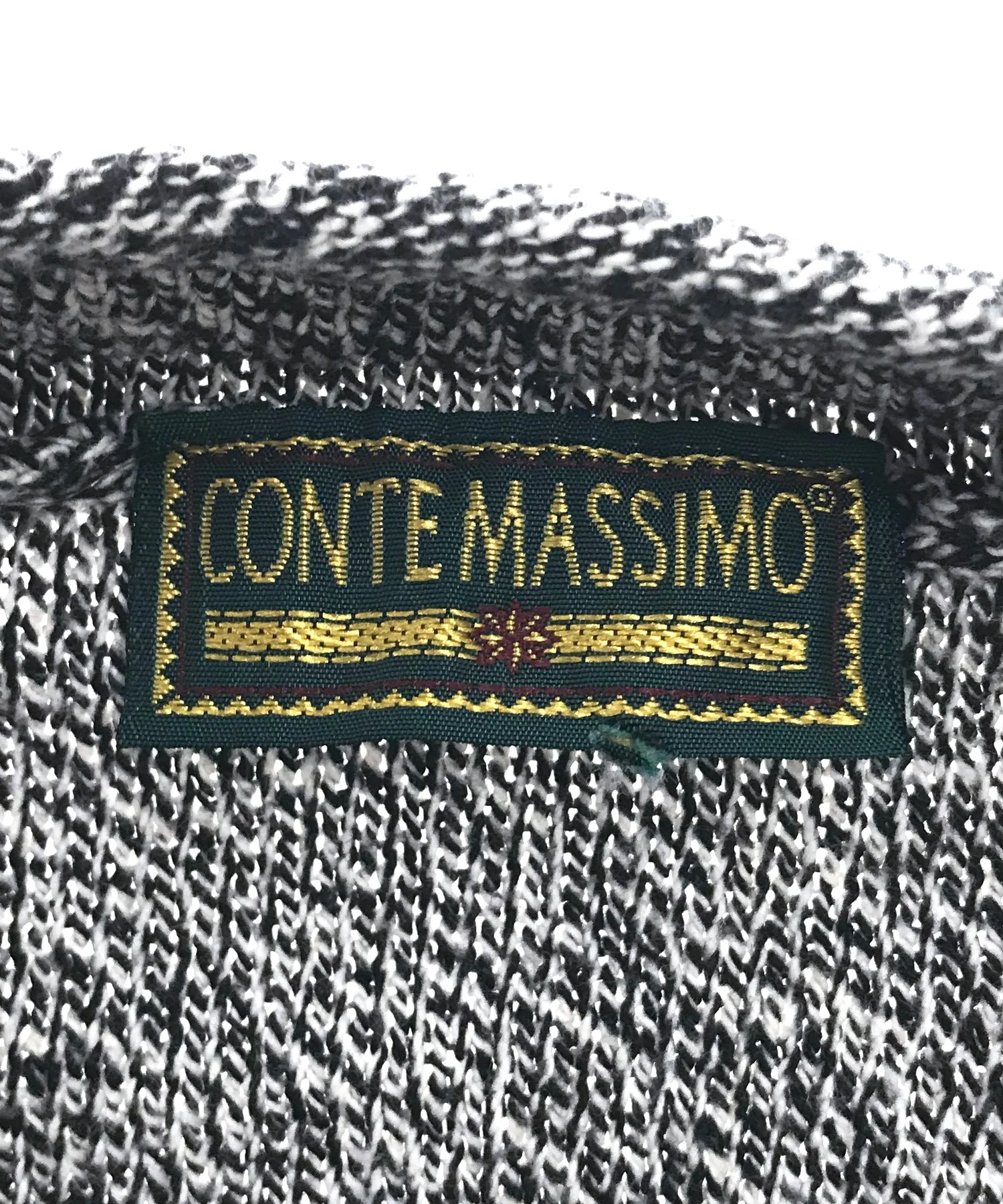 CONTE MASSIMO Vネック 総柄ニット - Image 4