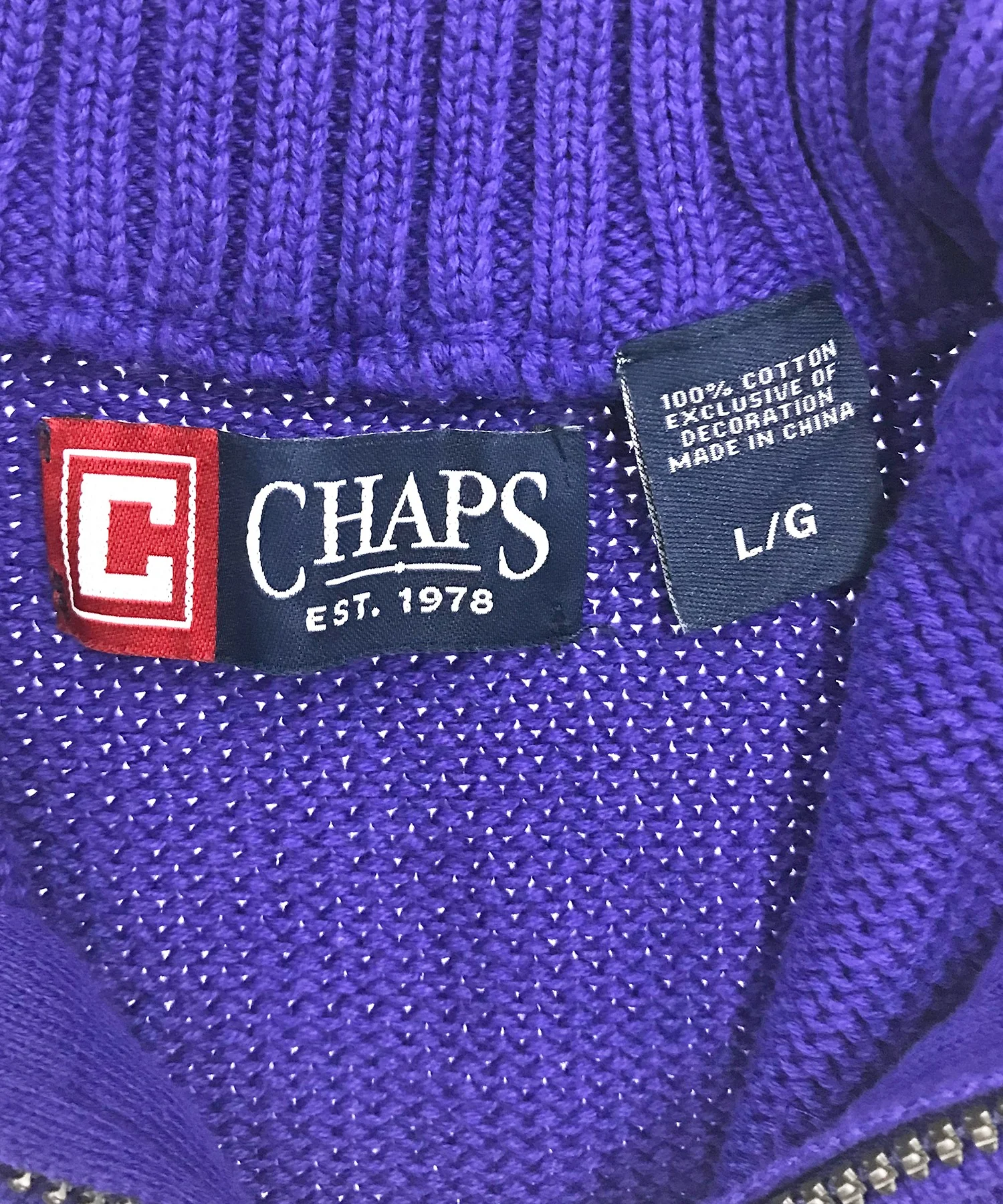 CHAPS ハーフZIPニット - Image 3
