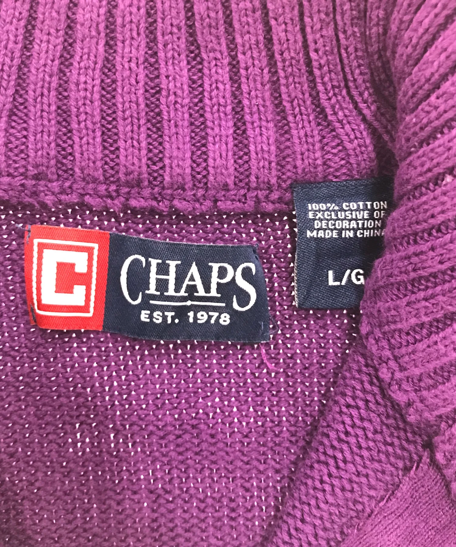 CHAPS ハーフZIPニット - Image 3