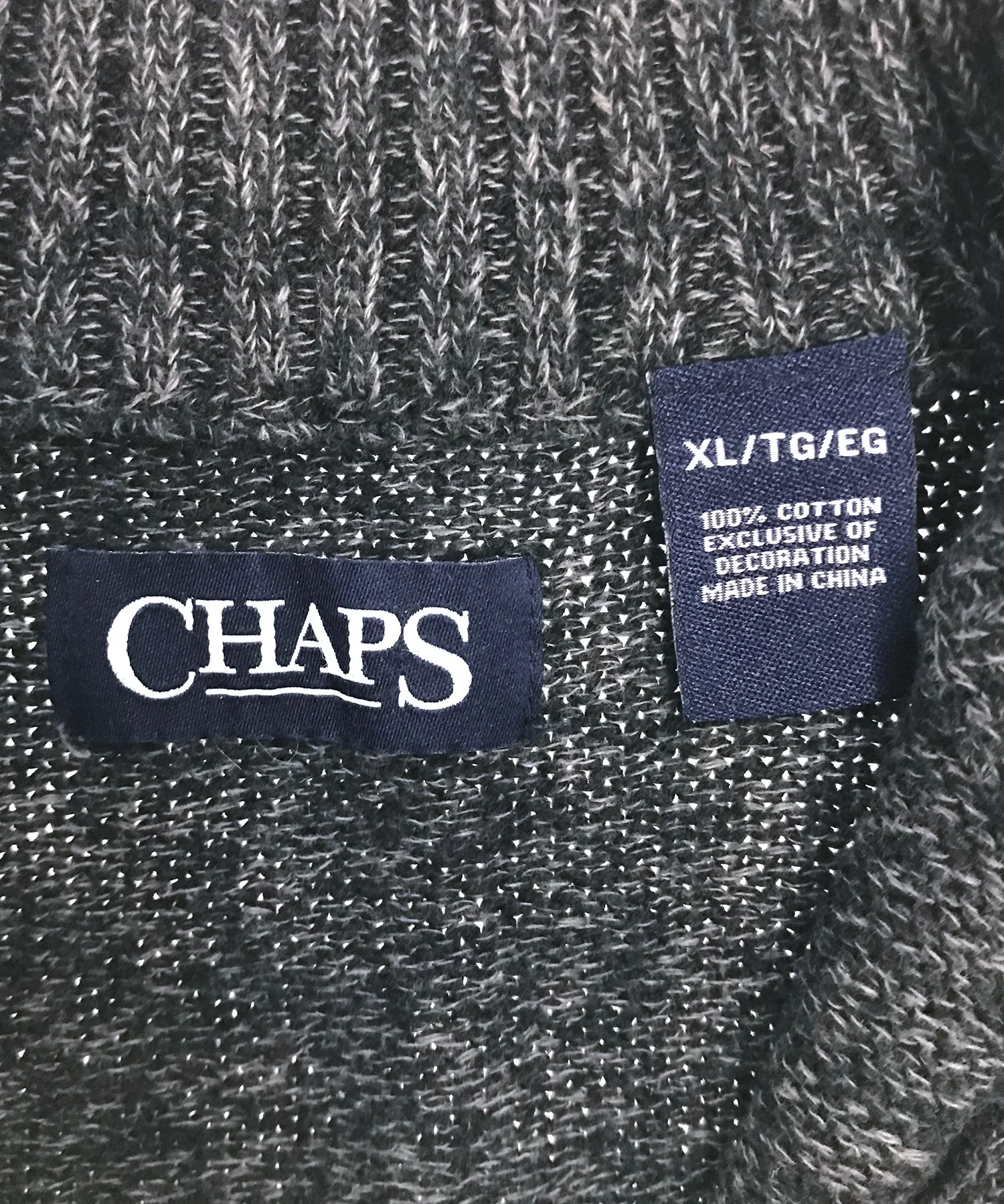 CHAPS ブランドハーフZIPニット - Image 3