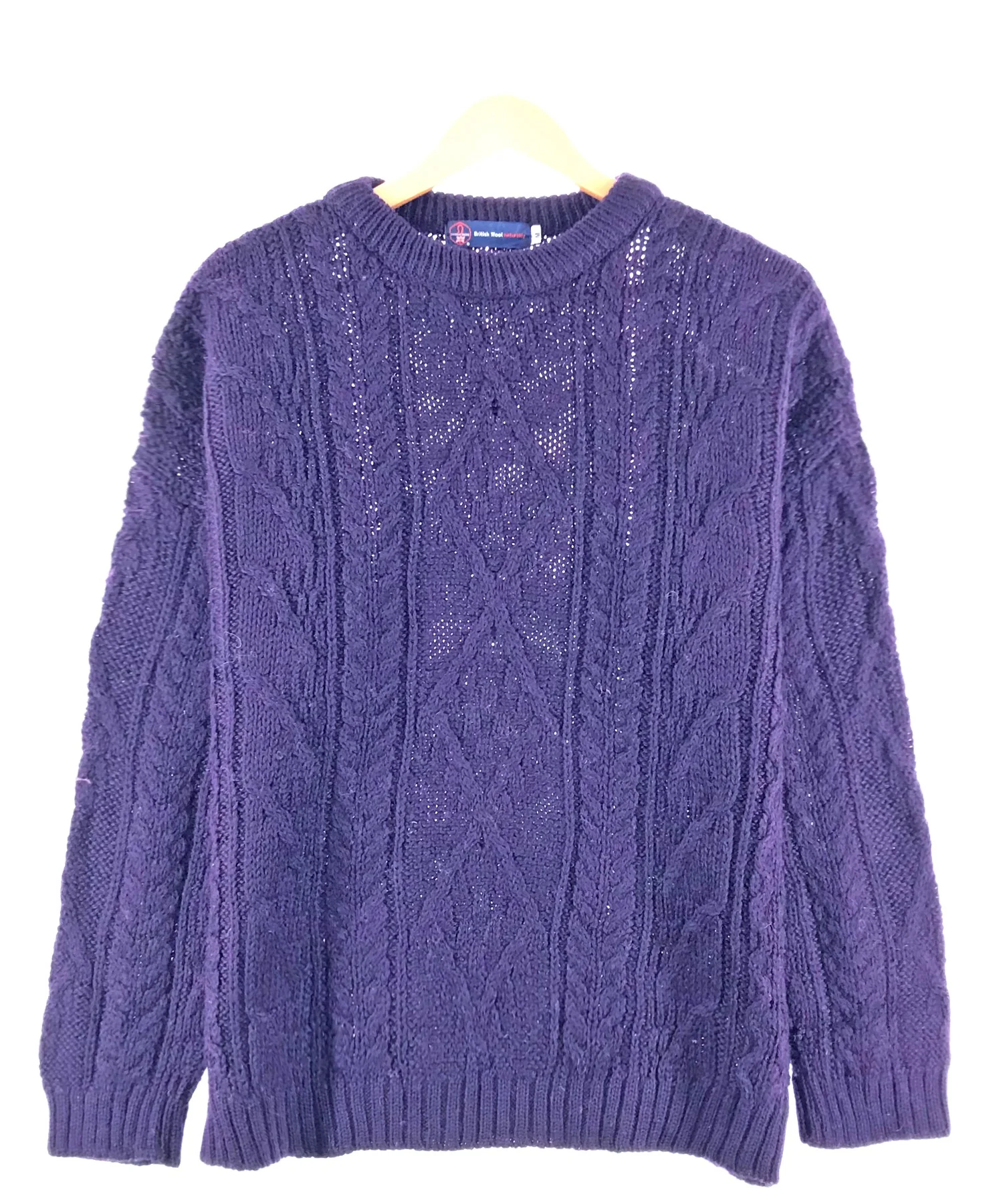 British Wool naturally フィッシャーマンニット