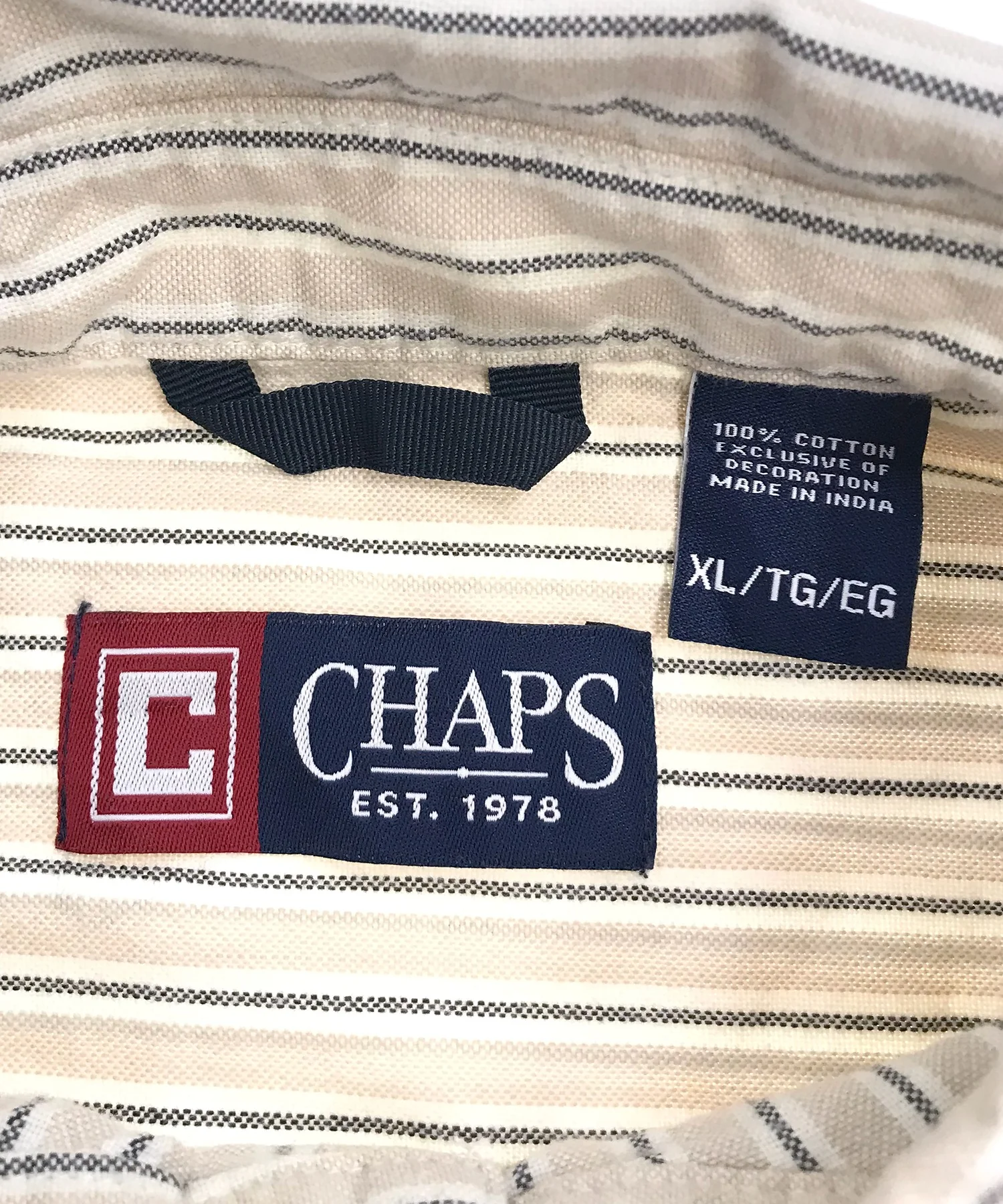 CHAPS ストライプ 長袖ブランドシャツ - Image 3