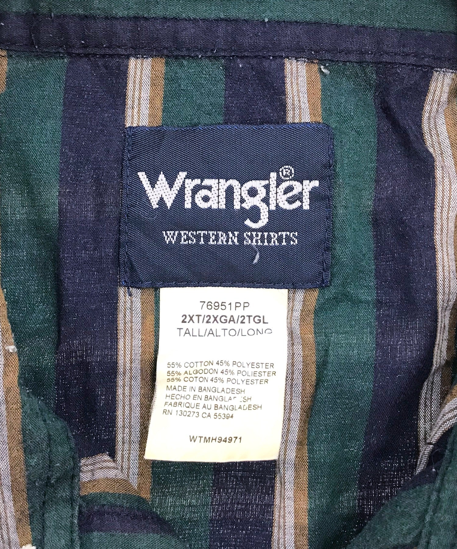 Wrangler ストライプ 半袖ブランドシャツ - Image 3