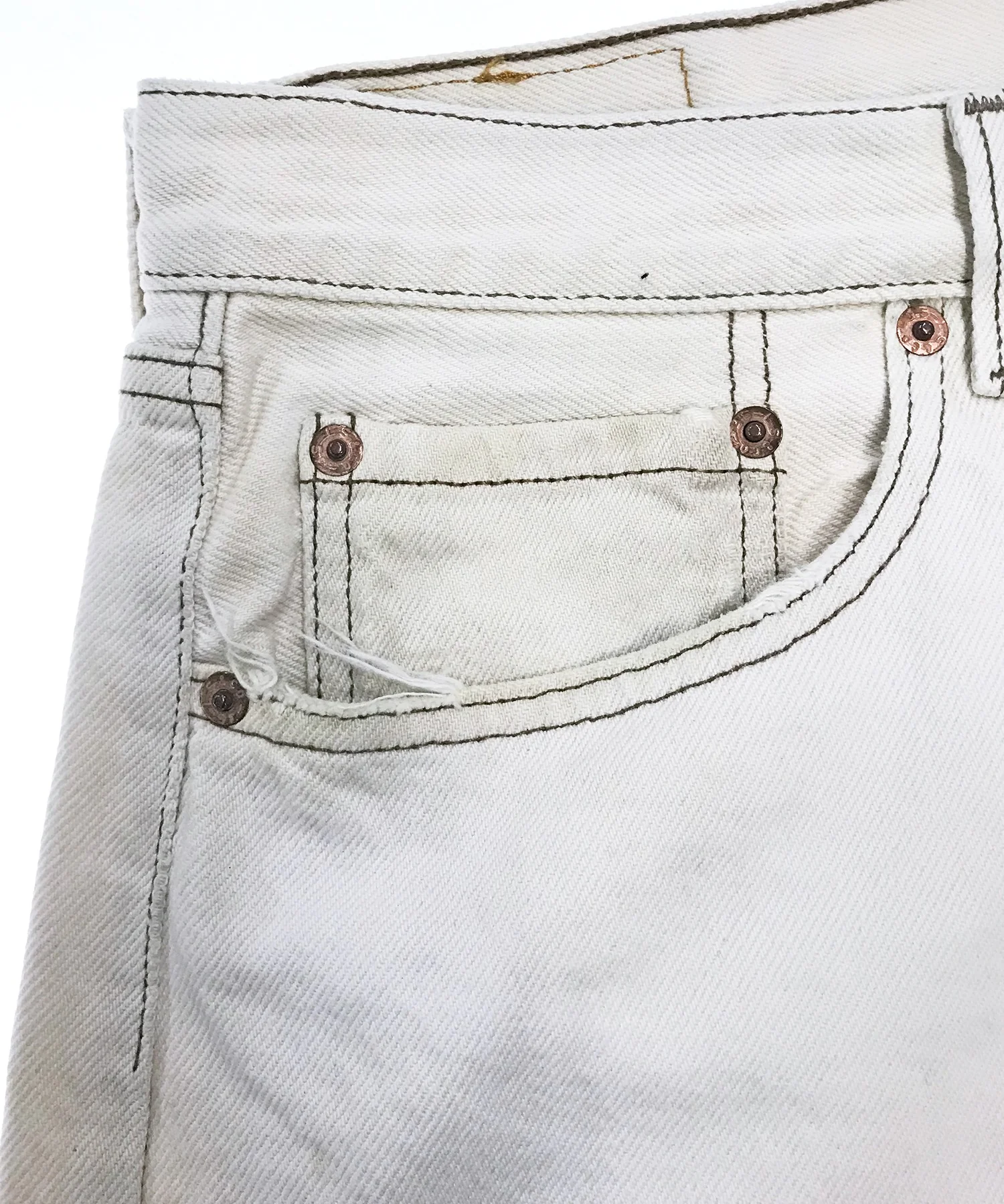 Levi's 501 ホワイトデニム W38 x L32 - Image 13