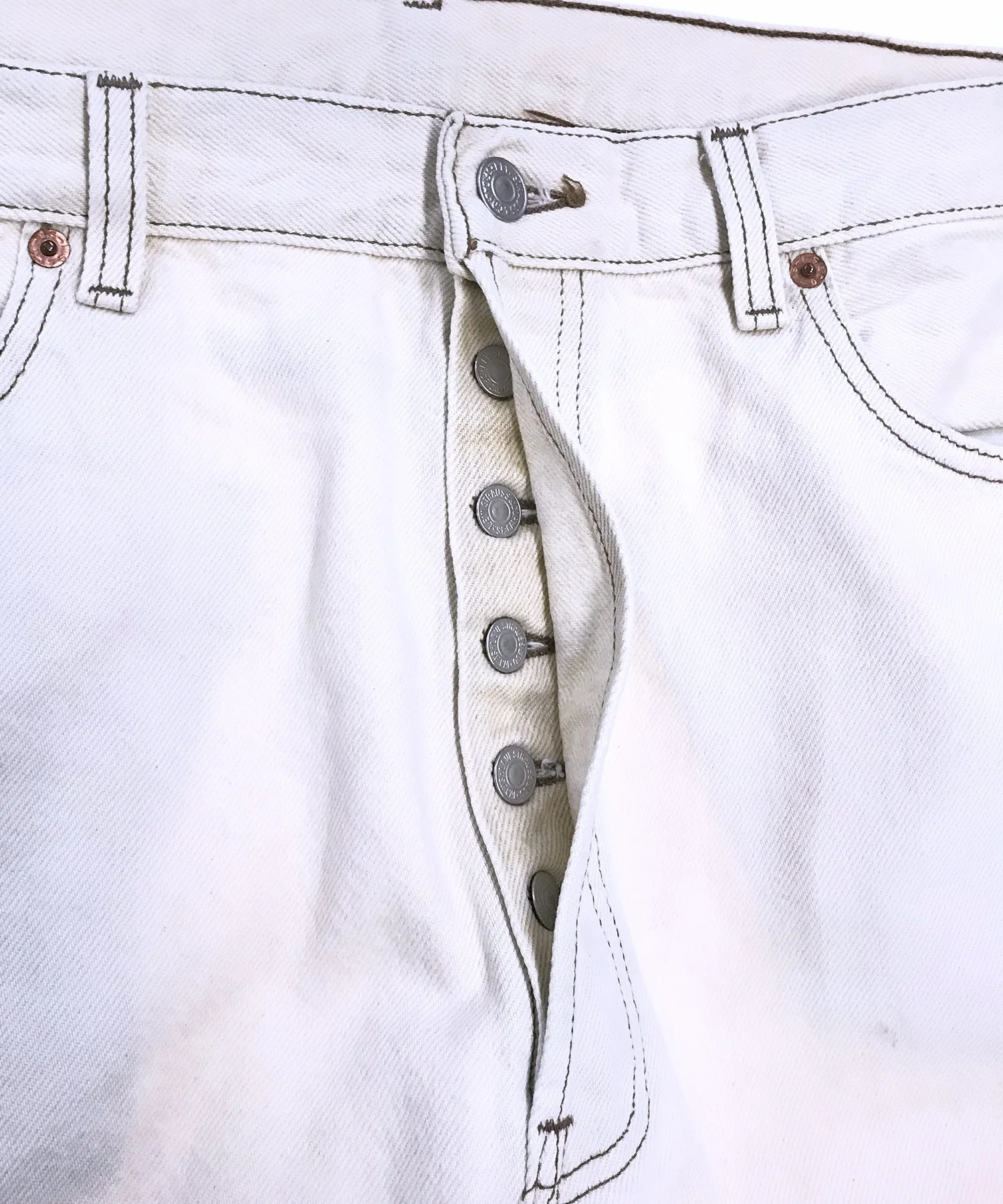 Levi's 501 ホワイトデニム W38 x L32 - Image 14