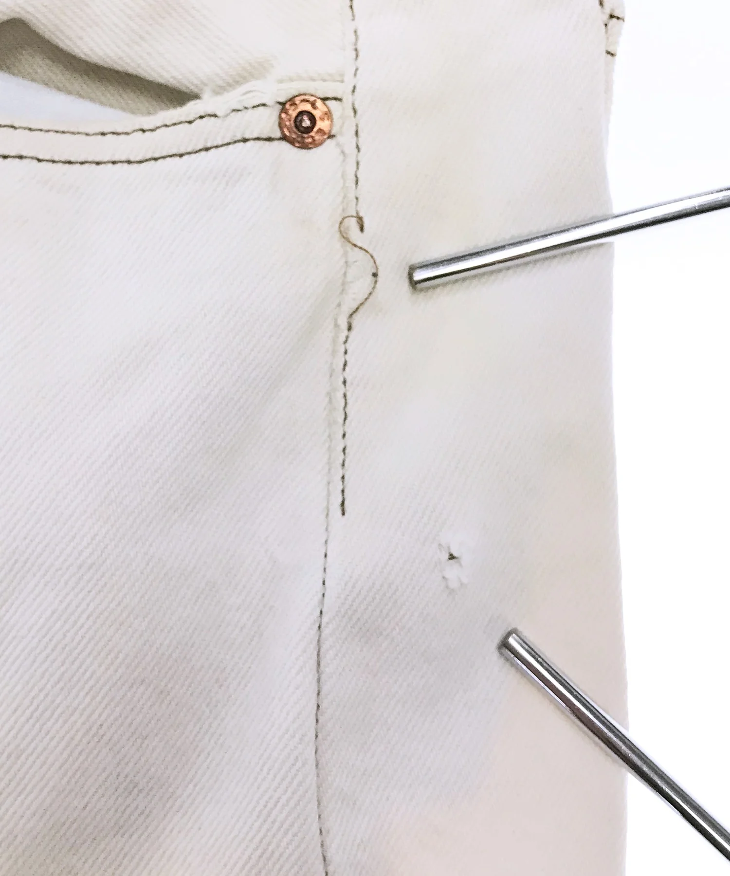 Levi's 501 ホワイトデニム W38 x L32 - Image 9