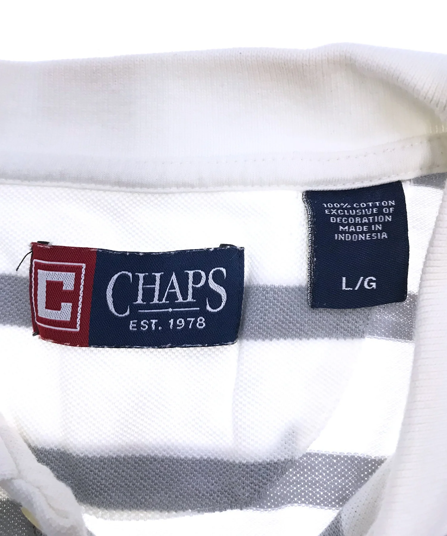 CHAPS リメイクショート ボーダーポロシャツ - Image 3