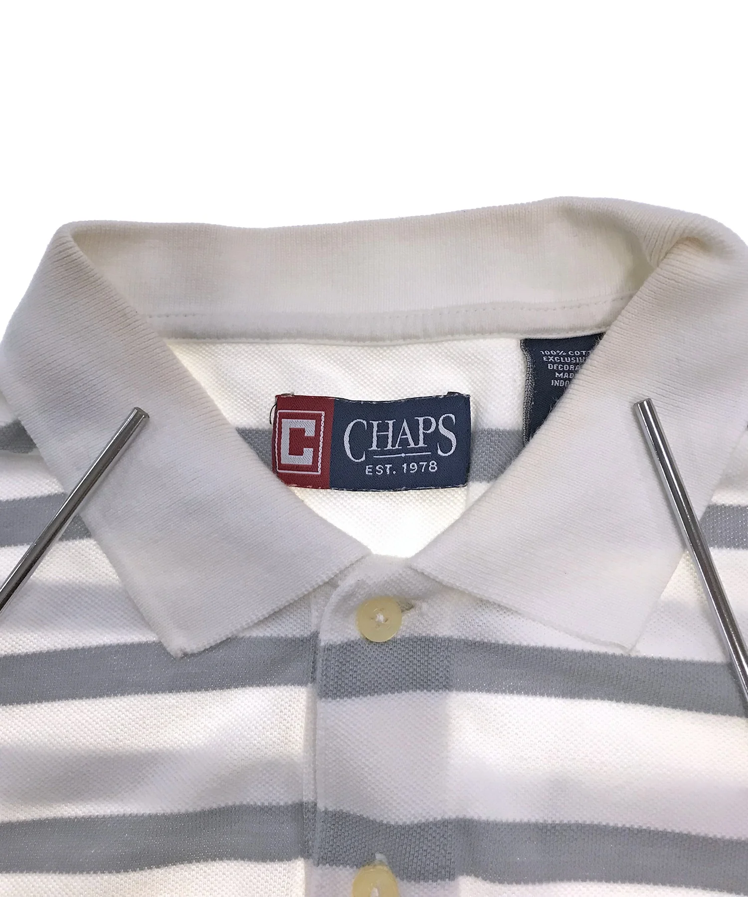 CHAPS リメイクショート ボーダーポロシャツ - Image 4