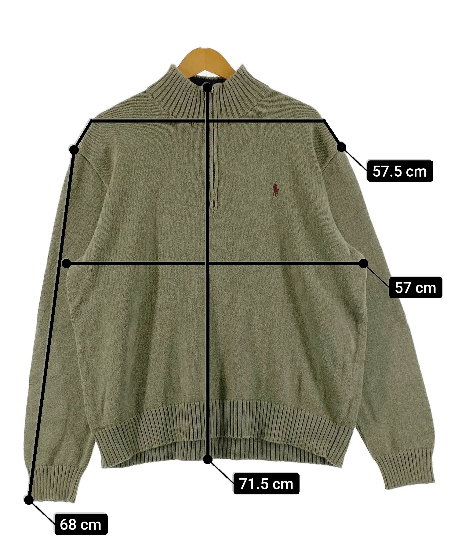 Ralph LaurenブランドハーフZIPニット - Image 6