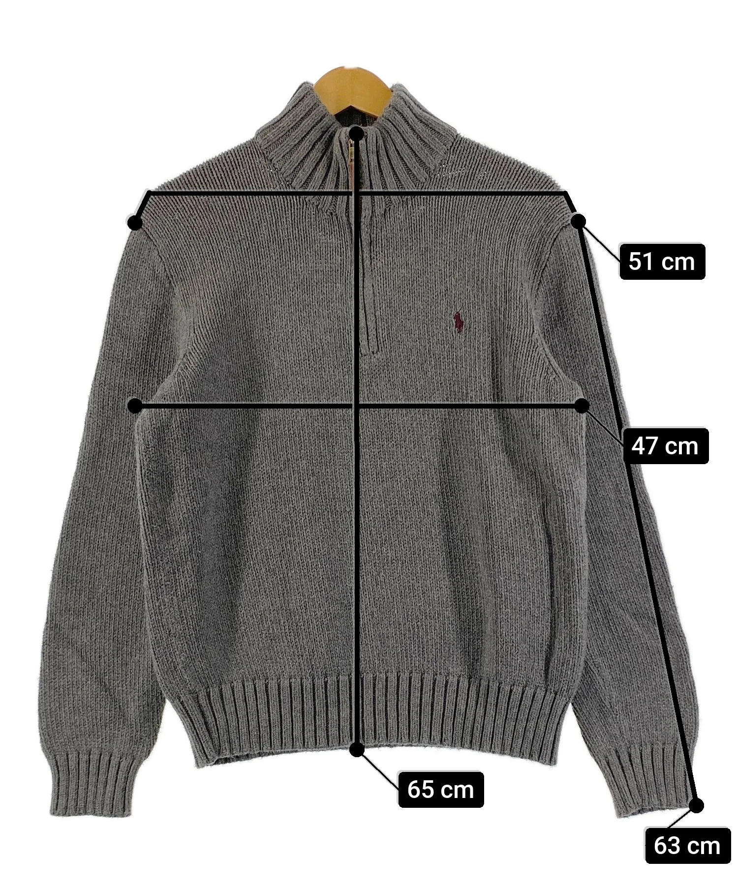 Ralph Lauren ブランドハーフZIPニット - Image 5