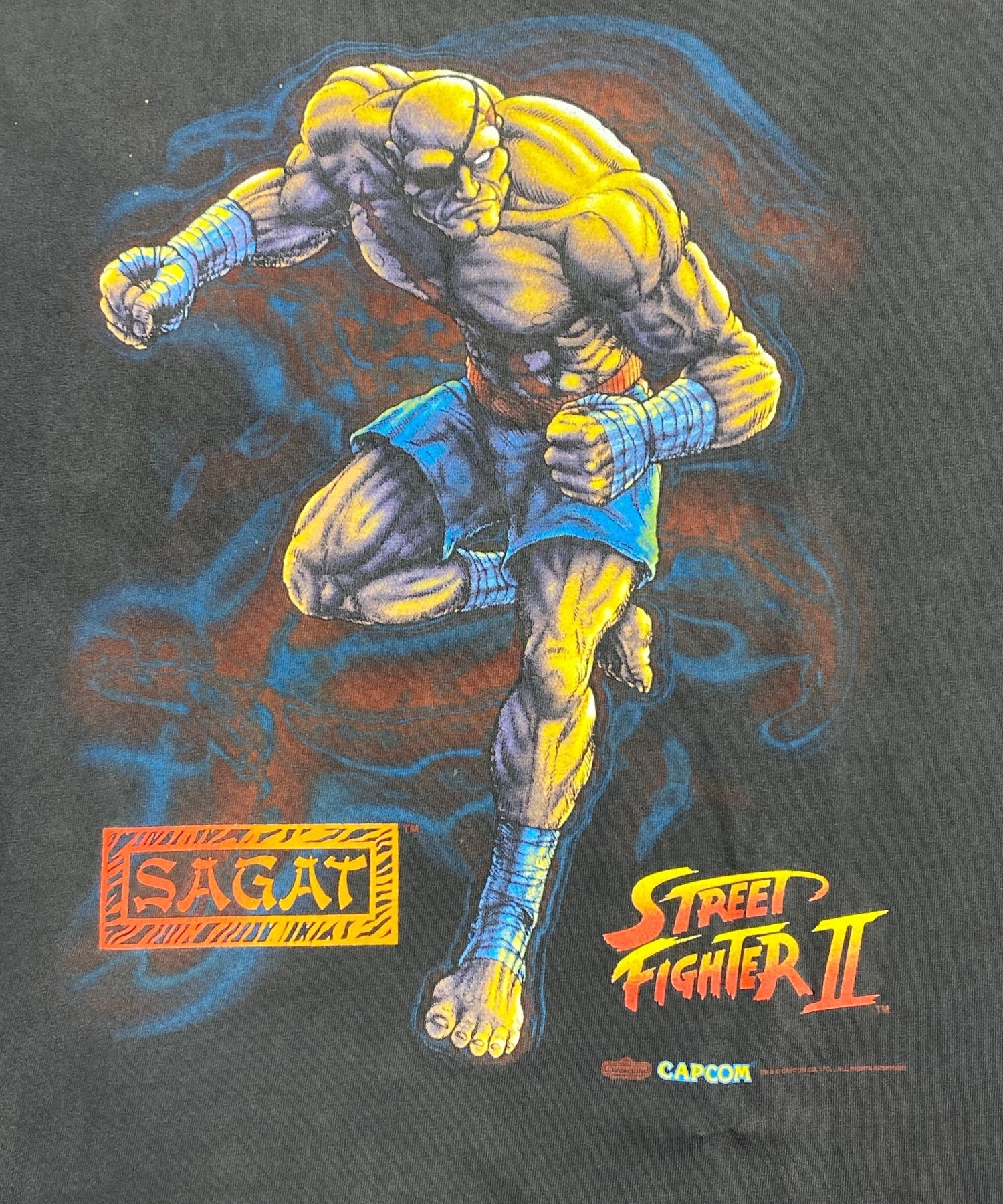 90s STREET FIGHTER Ⅱ 「SAGAT」 Tシャツ - Image 3