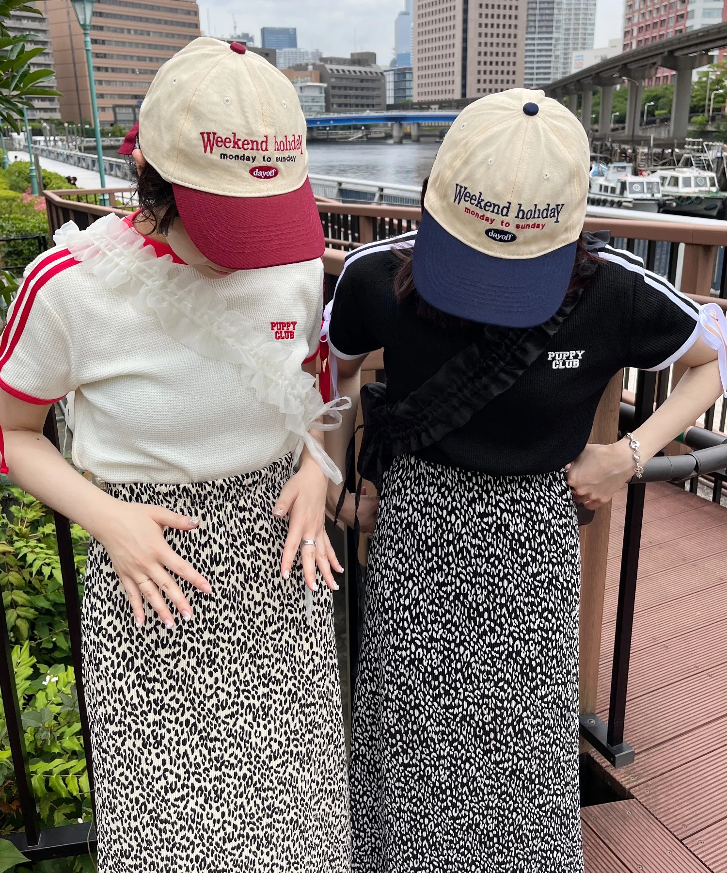リボンポイント2ラインワッフルTシャツ - Image 19