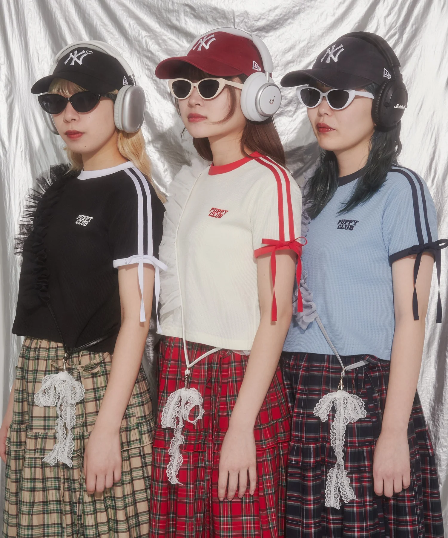 リボンポイント2ラインワッフルTシャツ - Image 37