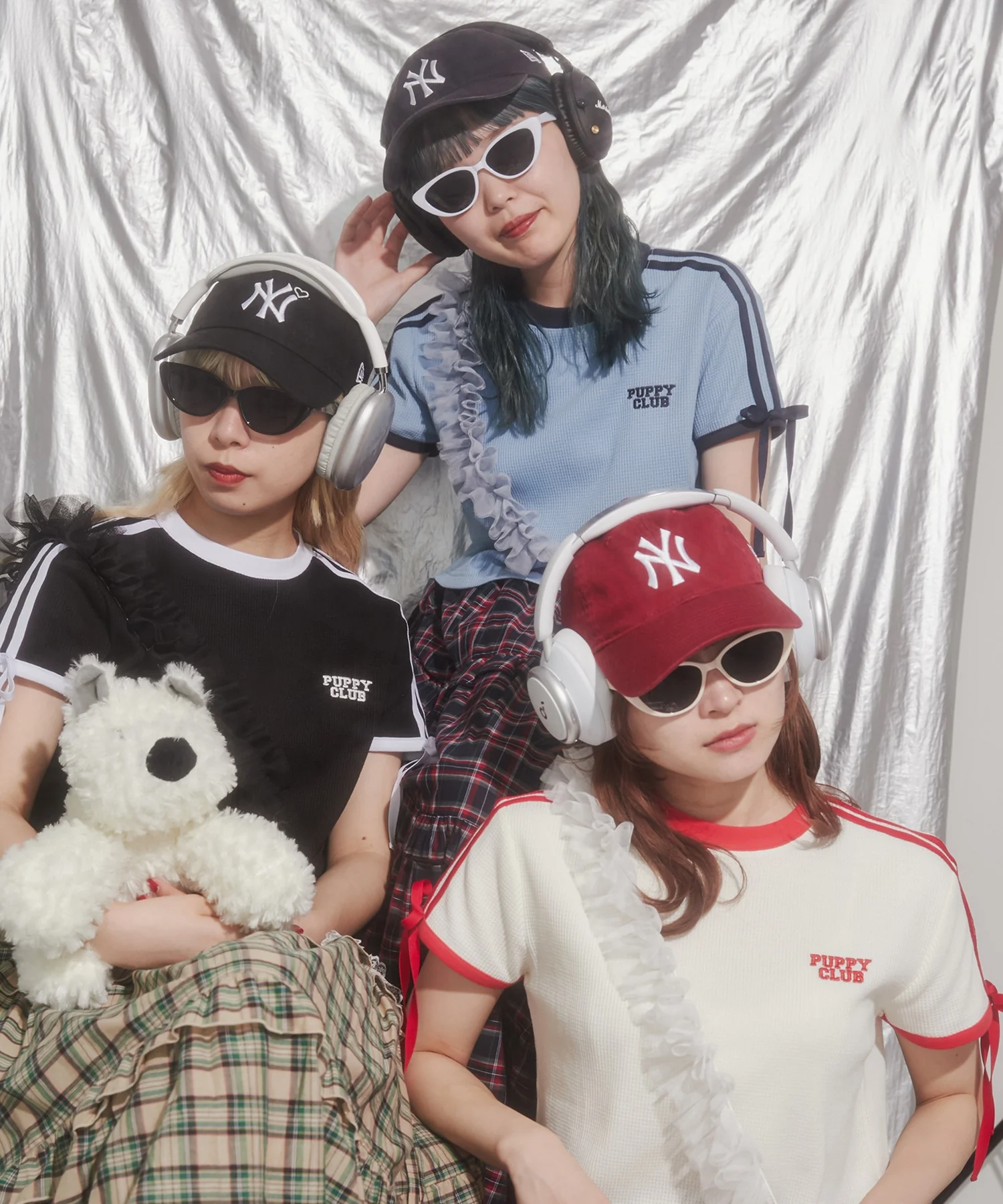 リボンポイント2ラインワッフルTシャツ - Image 39