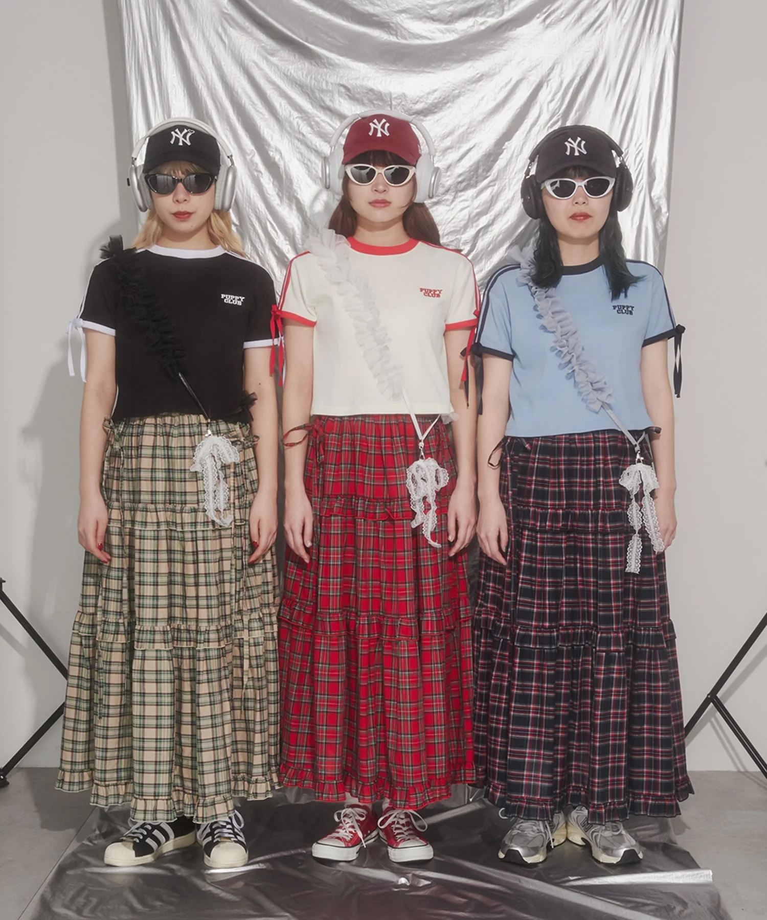 リボンポイント2ラインワッフルTシャツ - Image 41